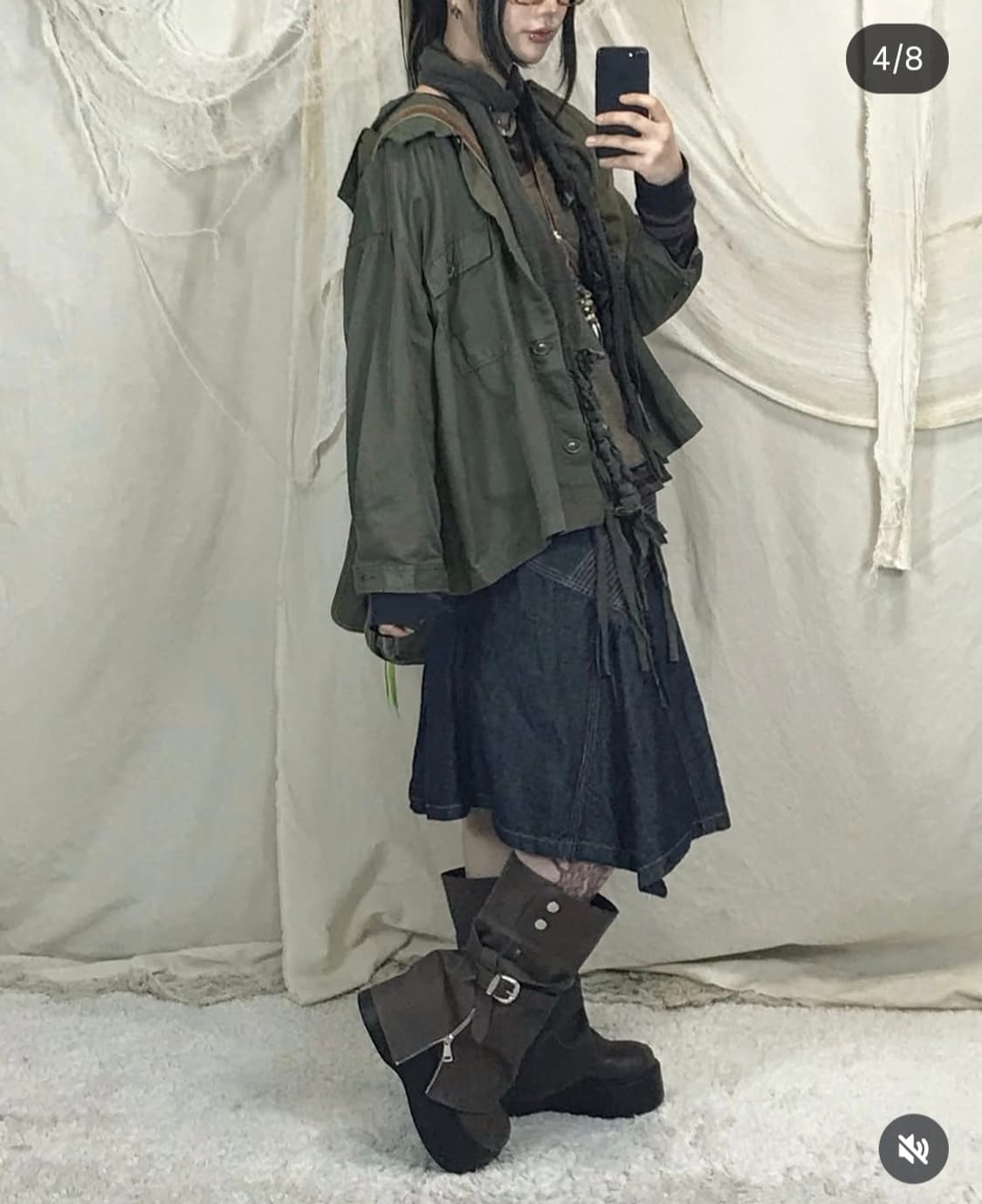 KIRU키루  빈티지 세트(그런지,모리,페어리,도쿄,초코,카키,야상세트) 상품이미지4