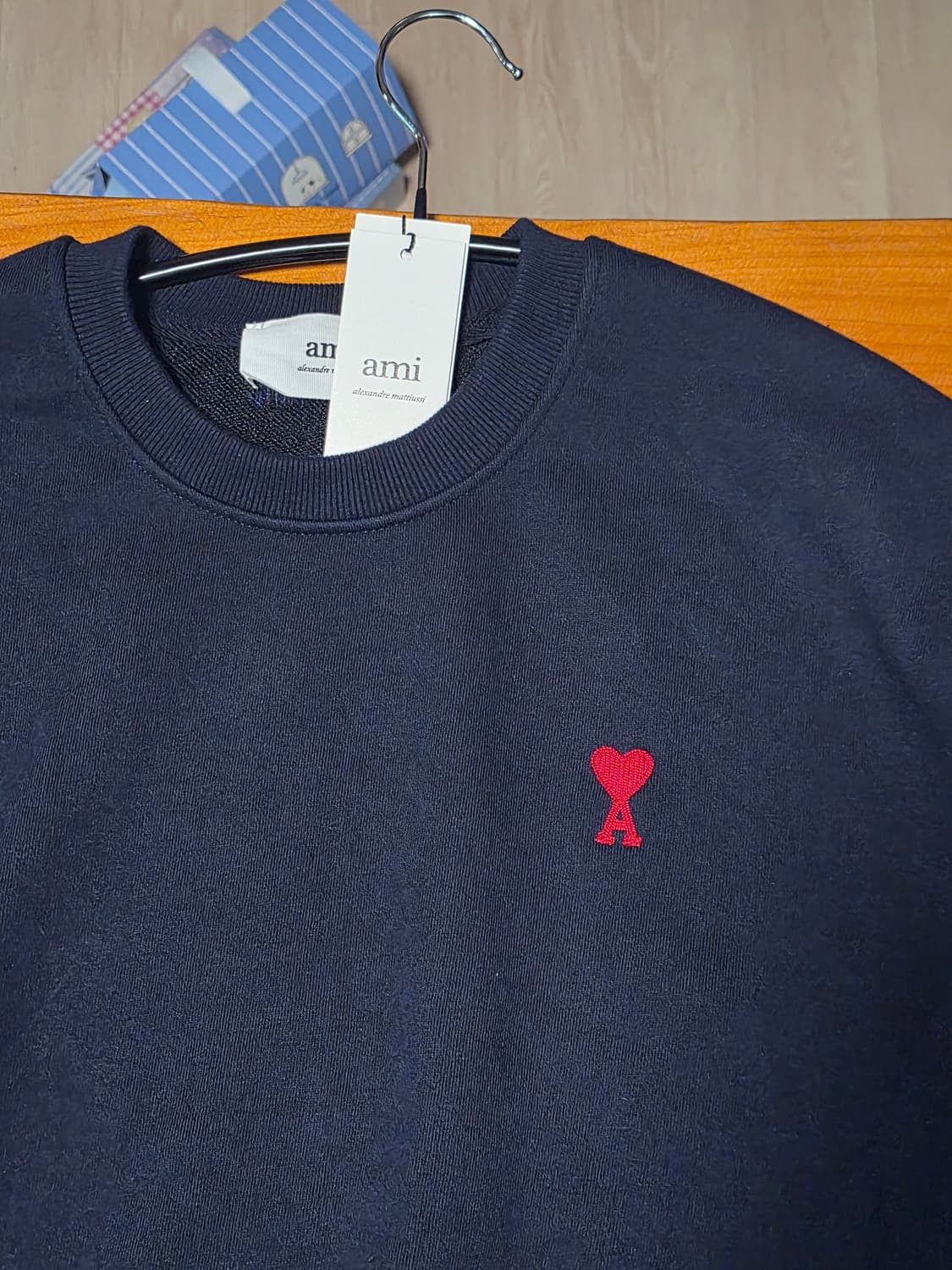 아미 스몰로고 스웻 맨트맨 네이비 L 상품이미지2