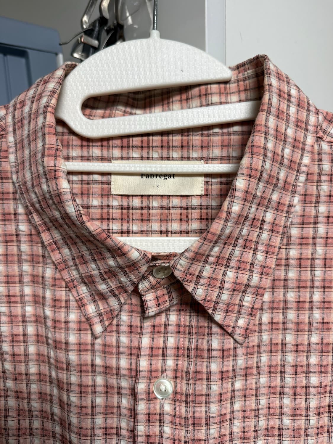 [3사이즈] 파브레가 모나코 체크 셔츠 (피치 핑크) 상품이미지7