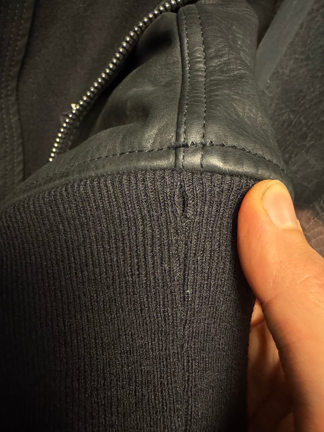 릭오웬스 인타르시아 레더 자켓 48(팔 수선) 상품이미지5