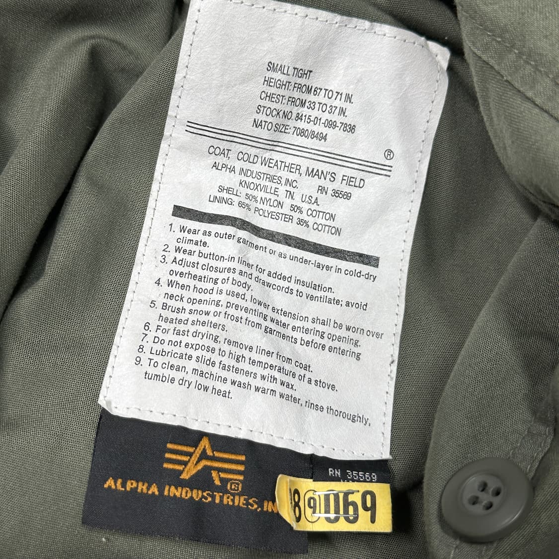 알파인더스트리 m65 필드야상자켓 usa 상품이미지5