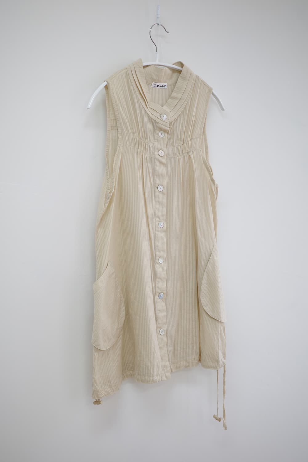Justwave sand beige vest one-piece 상품이미지5