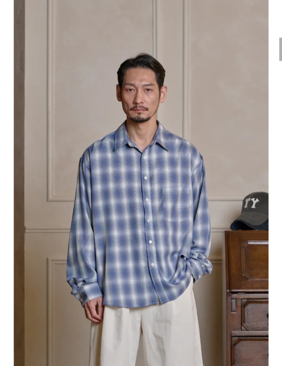 [M] 틀영 올데이 옴브레 체크 셔츠 상품이미지2