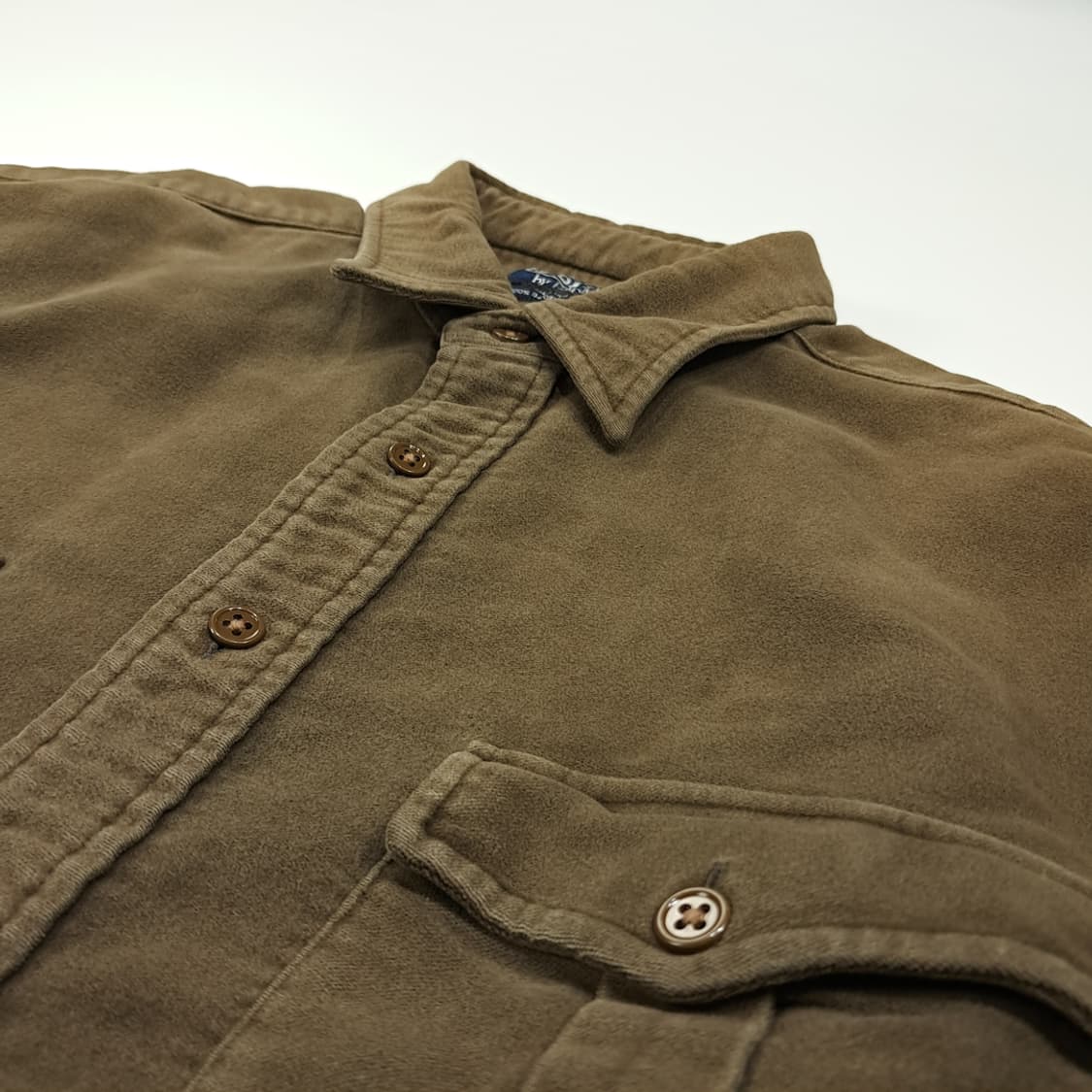 CL161 XL 폴로 미국판 브러시드 코튼 워크 셔츠 상품이미지4