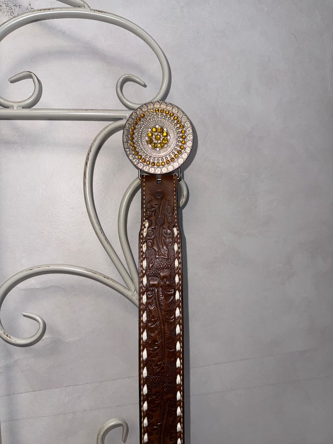 Yellow brown oriental bold buckle belt 상품이미지4
