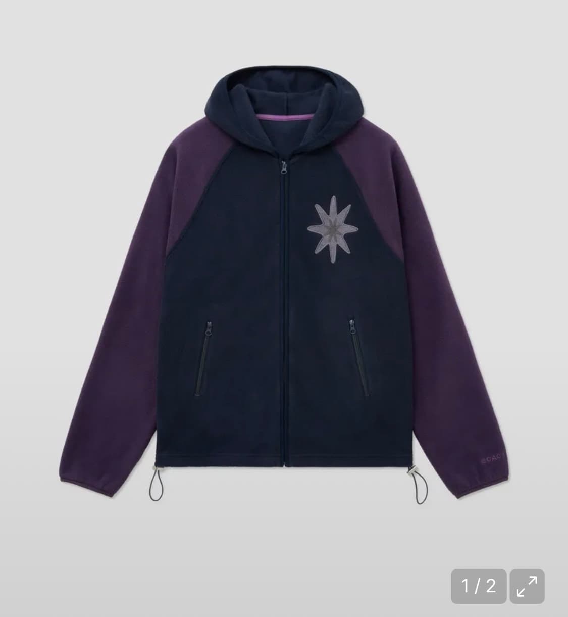 캑터스도넛마켓 Star Embroidery Fleece Hood Zip- 상품이미지1