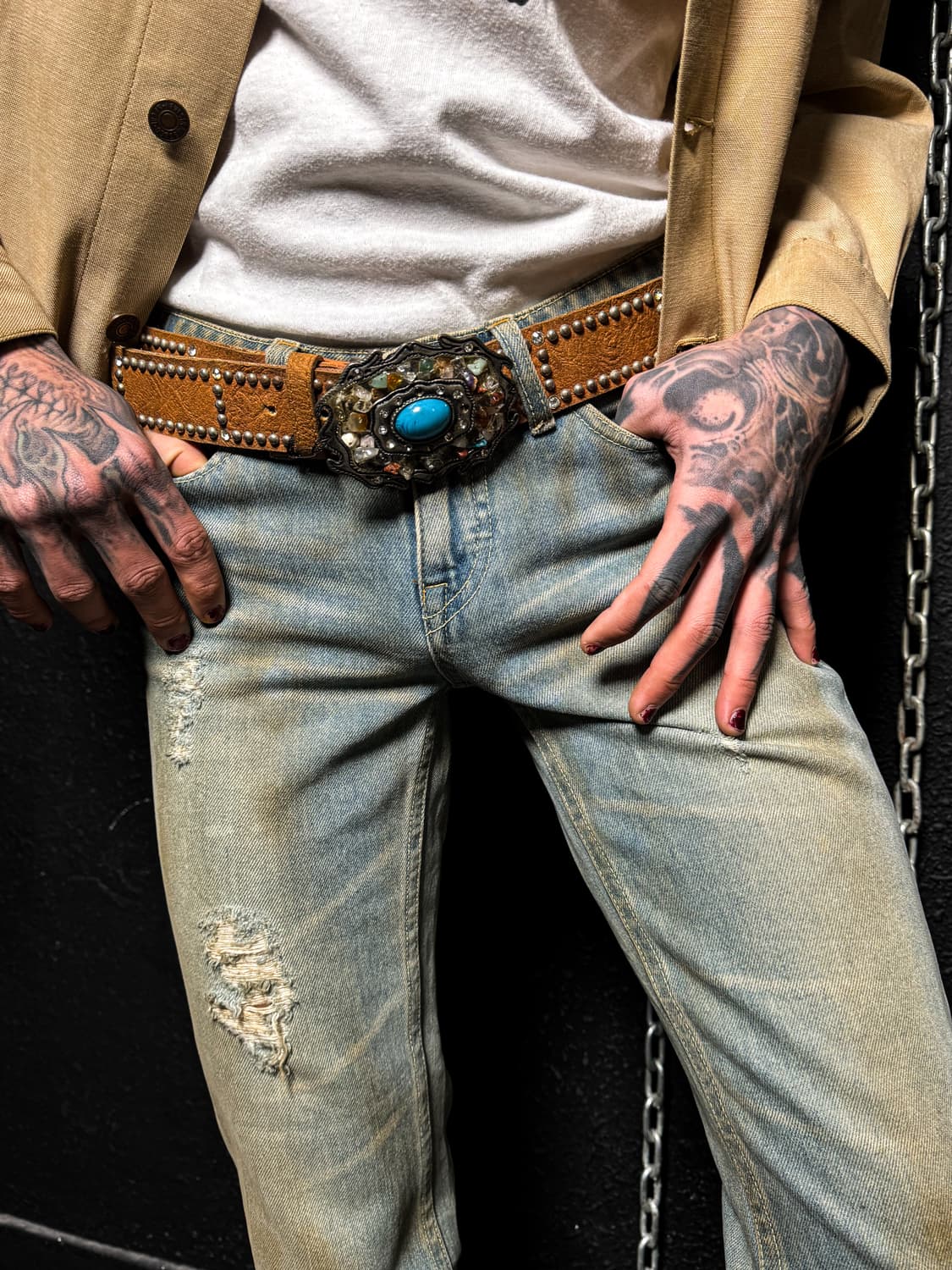 JILL STUART Distressed Flare Denim Pants 상품이미지2