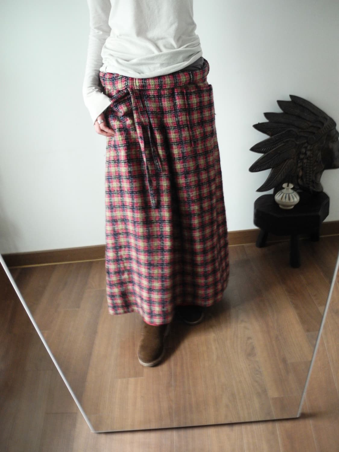 check patterned long skirt 상품이미지3