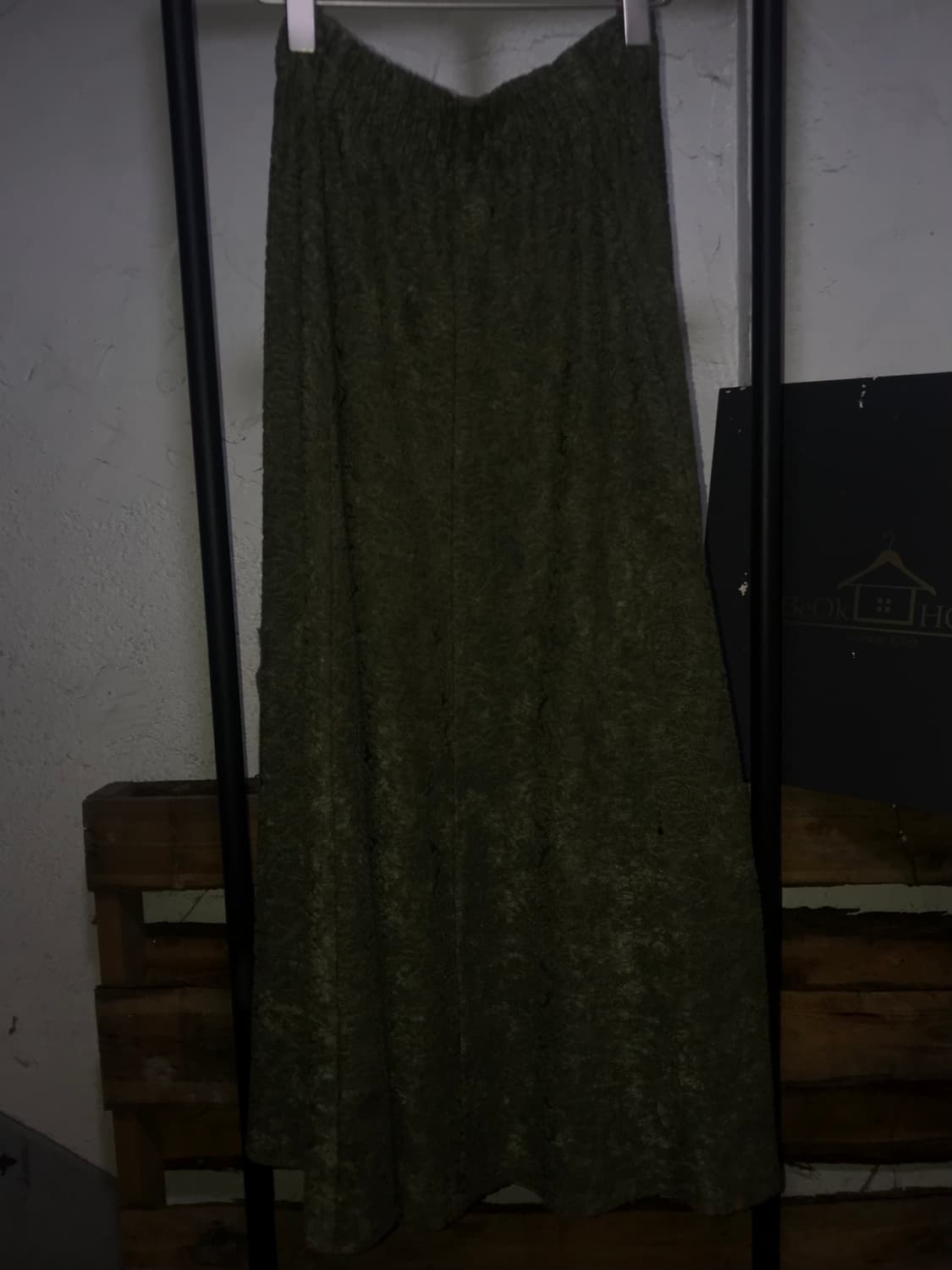 Flower pattern khaki vintage skirt 상품이미지7