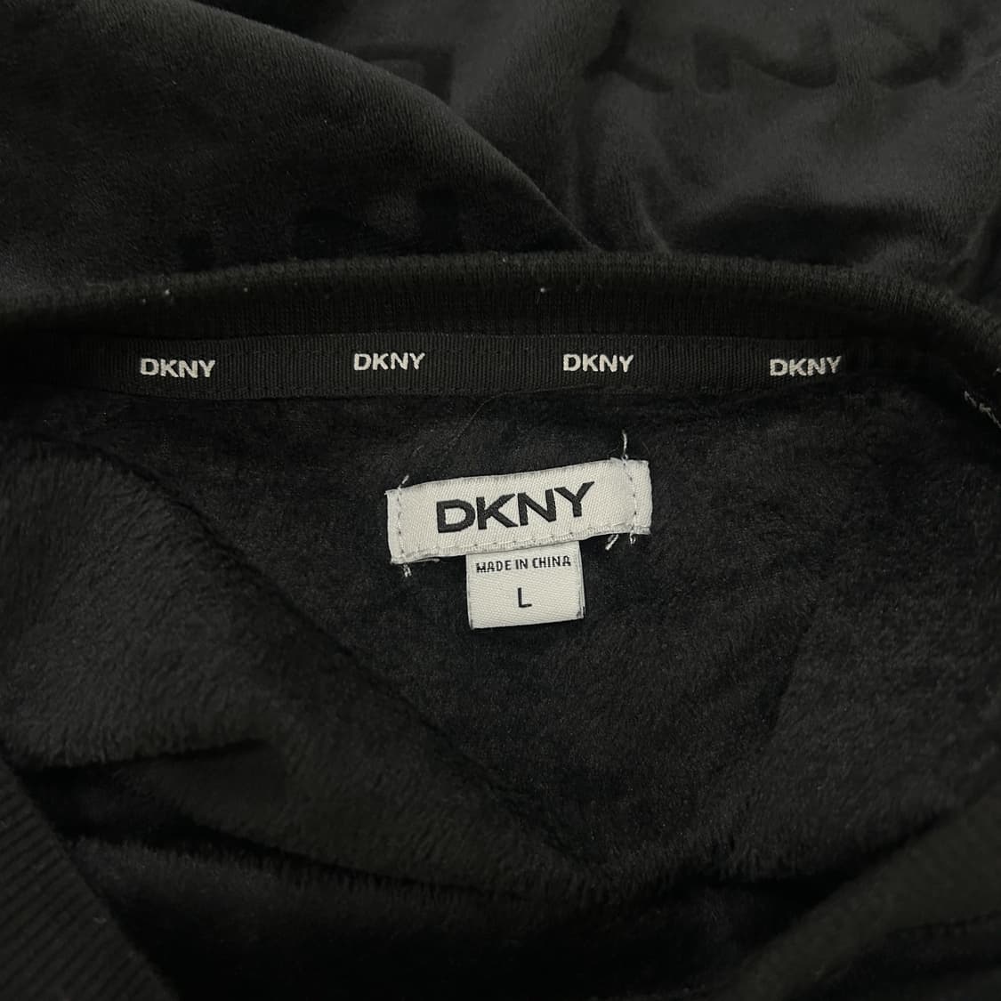DKNY 벨벳 트레이닝복 벨벳 세트 블랙 L 상품이미지2