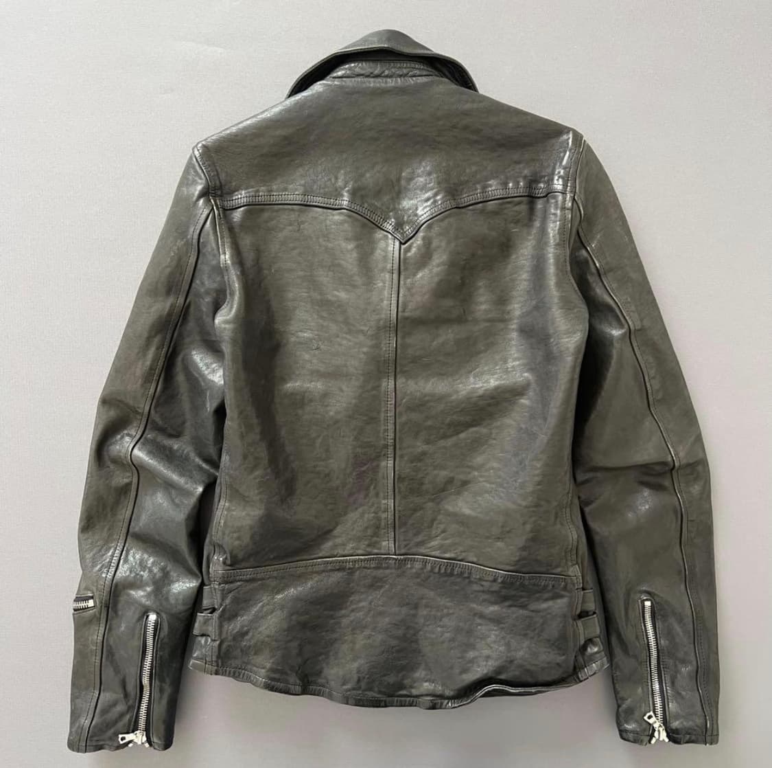 BACKLASH 백래시 가죽 자켓 라이더스 더블 벨트 상품이미지3