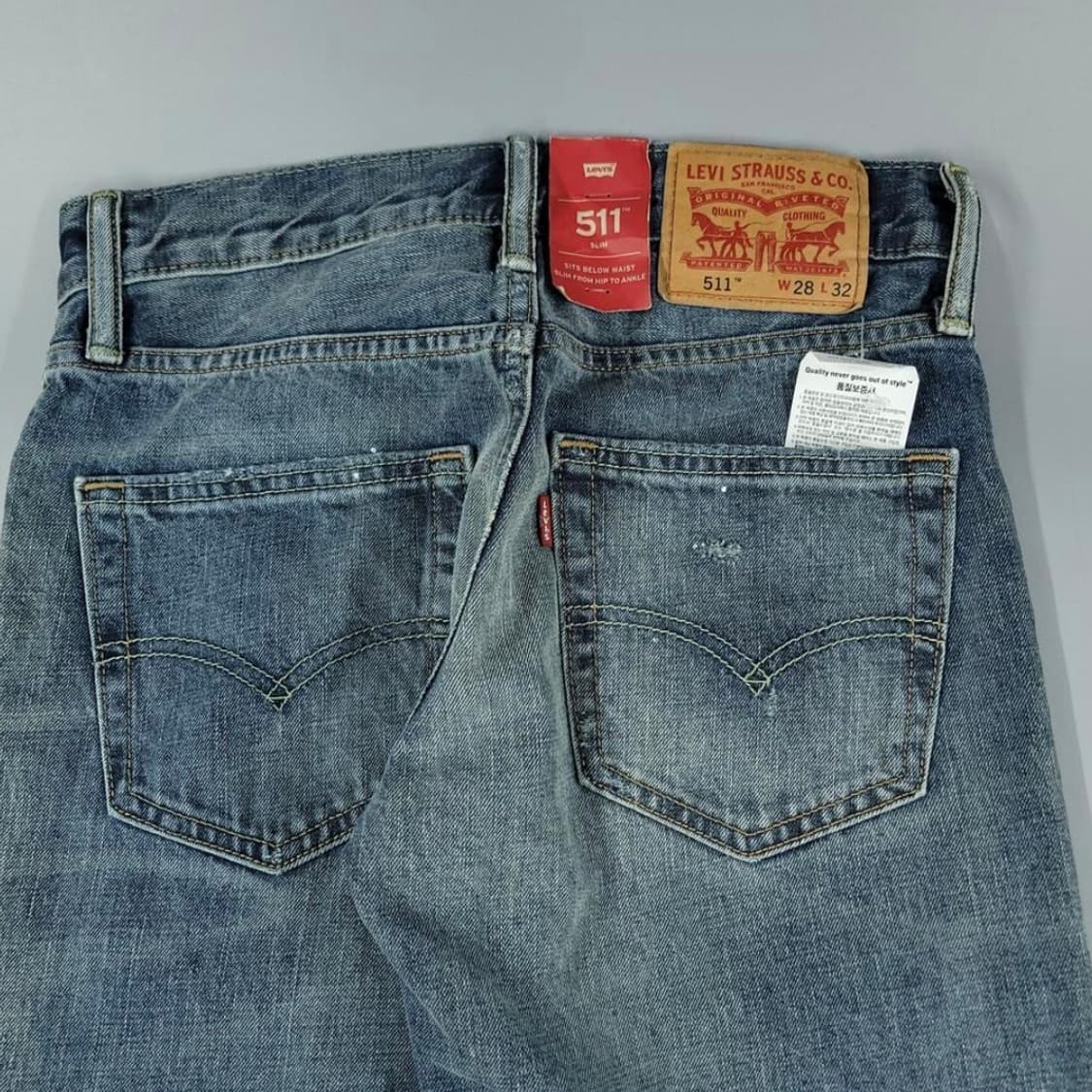(새상품)Levis 리바이스 511 스트레이트핏 디스트로이드 데미지 데님 상품이미지3