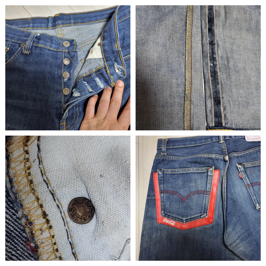 (32) LVC 리바이스 501 코카콜라 made in usa levis 상품이미지10