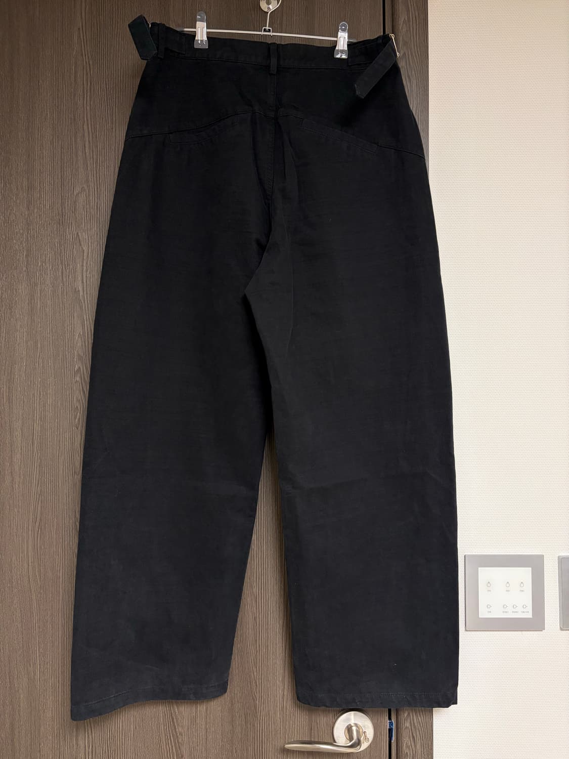 새상품) 다이브인 워시드 커브드 치노팬츠 1사이즈 블랙 상품이미지2