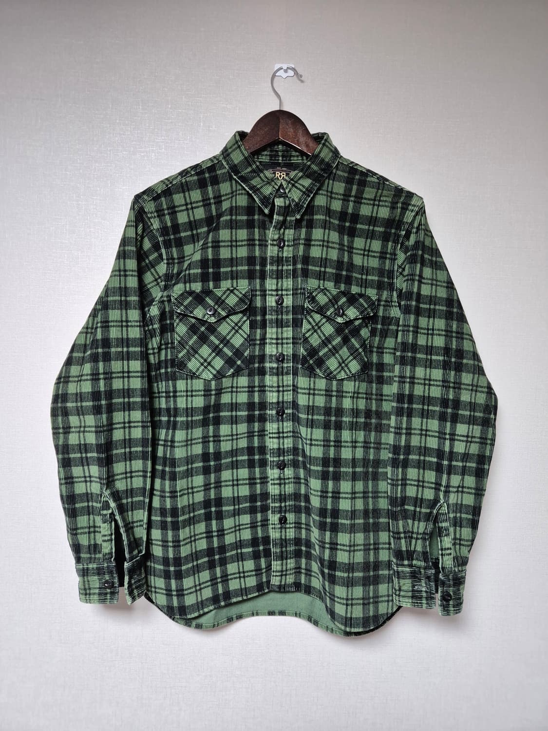 폴로 더블알엘 코듀로이 체크 셔츠/M 상품이미지2