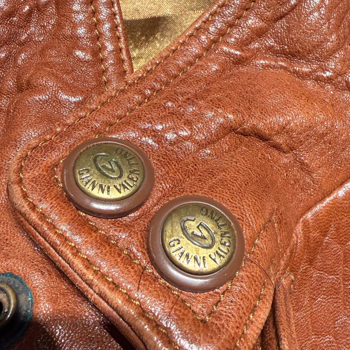 발렌티노 90s 램스킨 봄버 자켓 L 양가죽 상품이미지3