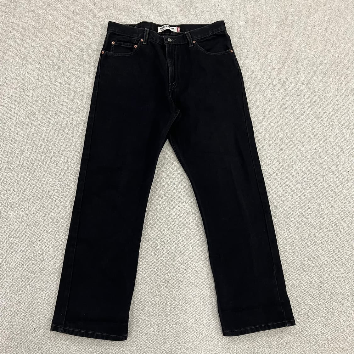 [36] 리바이스 505 레귤러 스트레이트 블랙 데님 바지 0102M1 상품이미지1