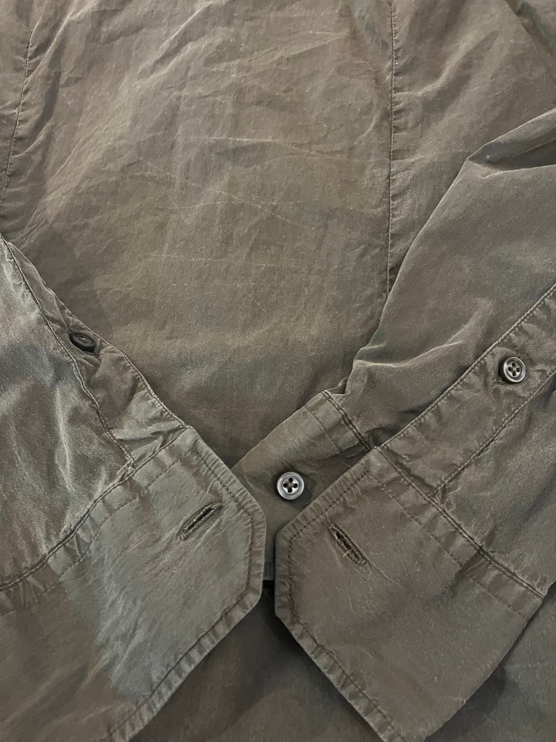 CP 컴퍼니 가먼트다잉 나일론 오버셔츠 다크 올리브 상품이미지4