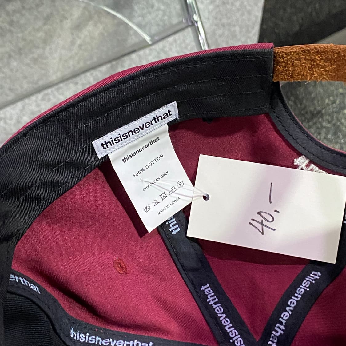 디스이즈네버댓 백로고 이니셜 볼캡 B3803 상품이미지4