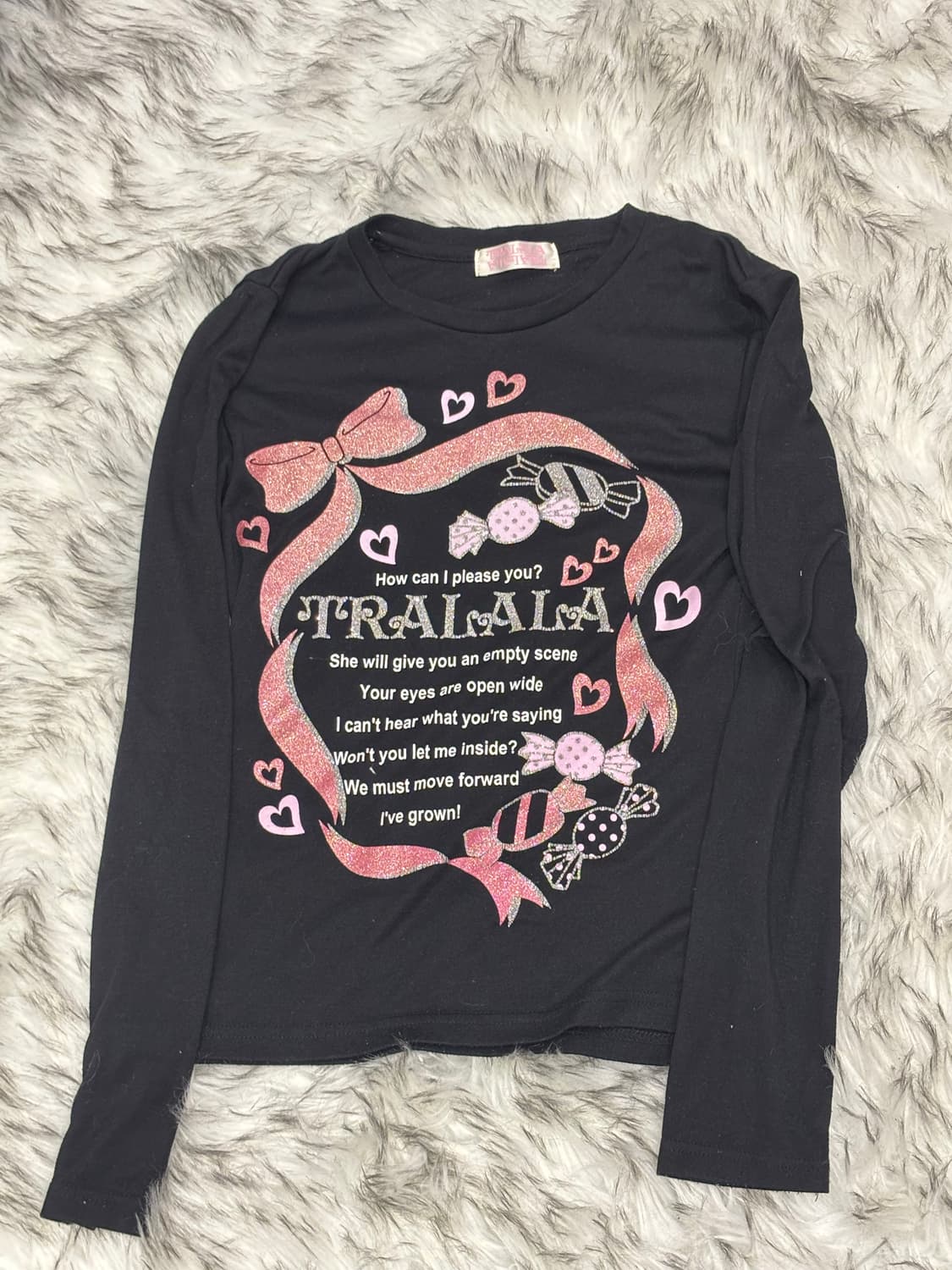 트랄라라 핑크블랙 히메갸루 롱슬리브 상품이미지1