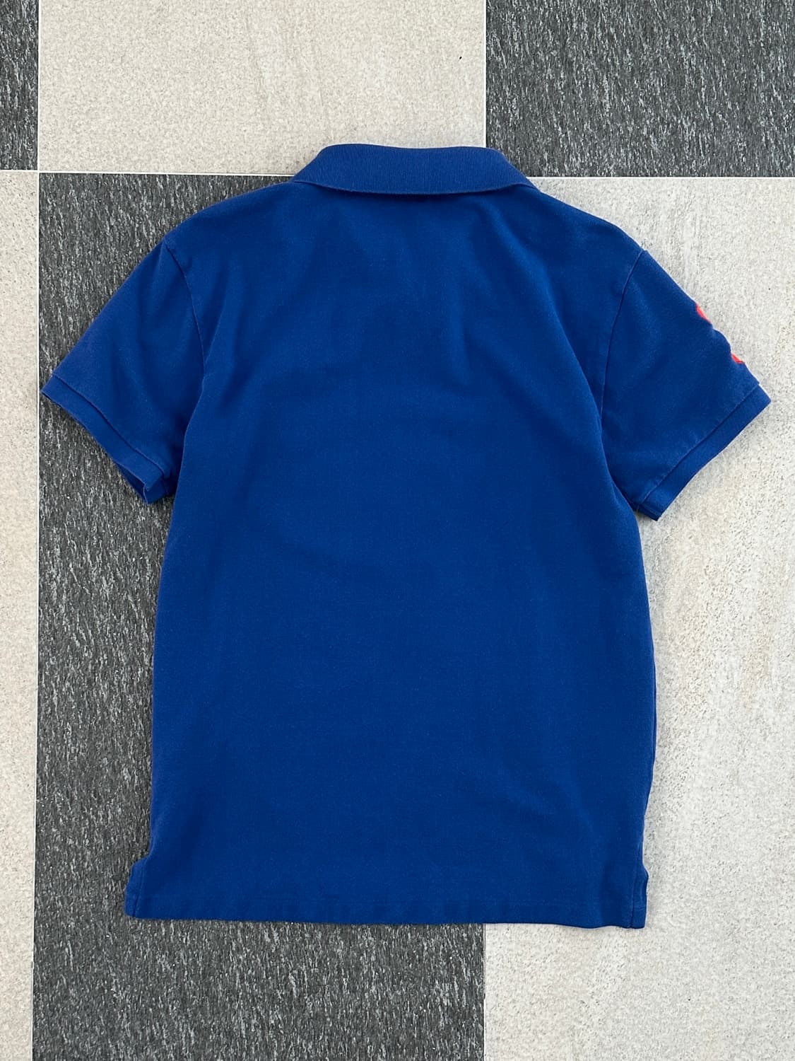 폴로 랄프로렌 블루/오렌지 빅포니 카라 티셔츠 상품이미지2