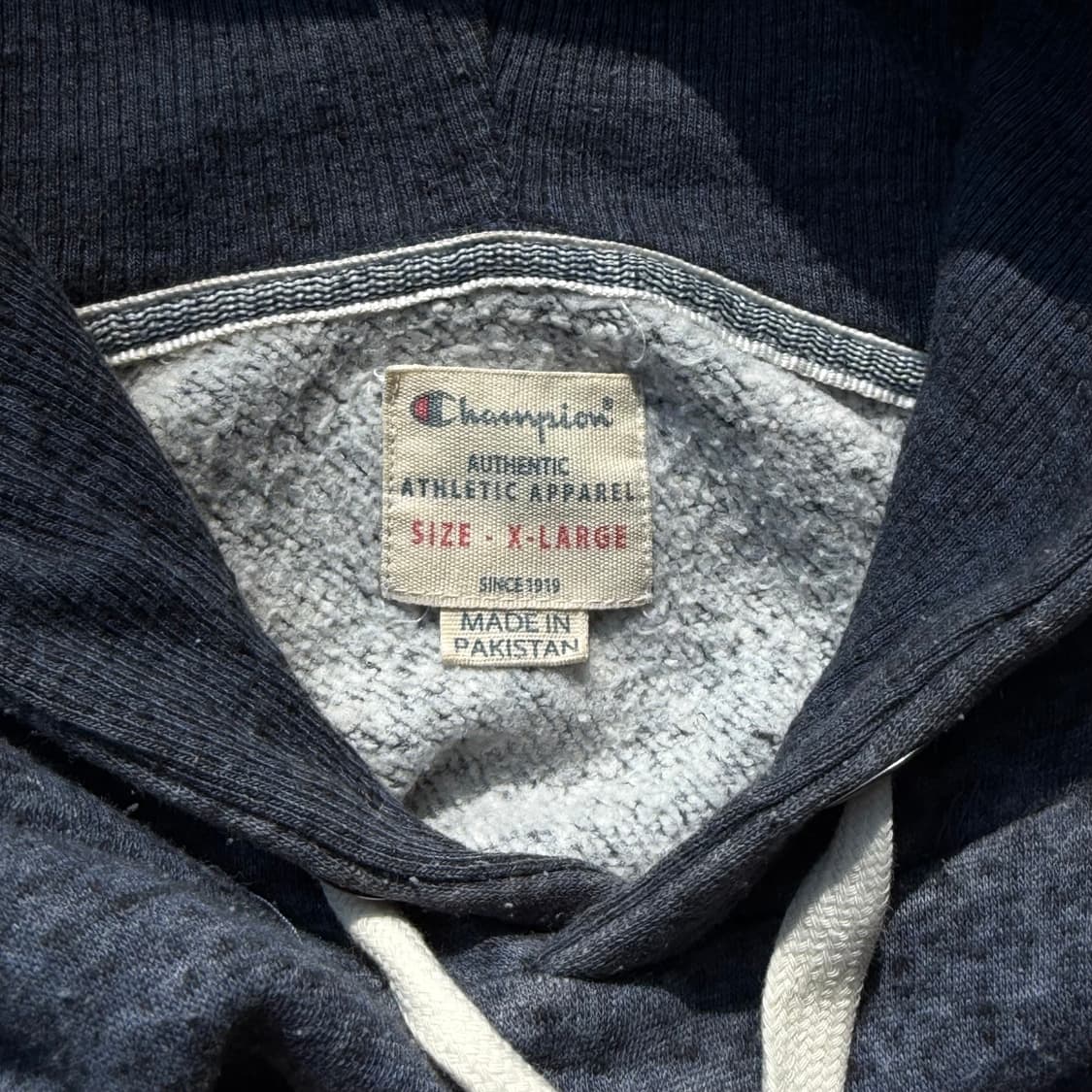 챔피온 아플리케 후드티 (멜란지 네이비) 상품이미지4