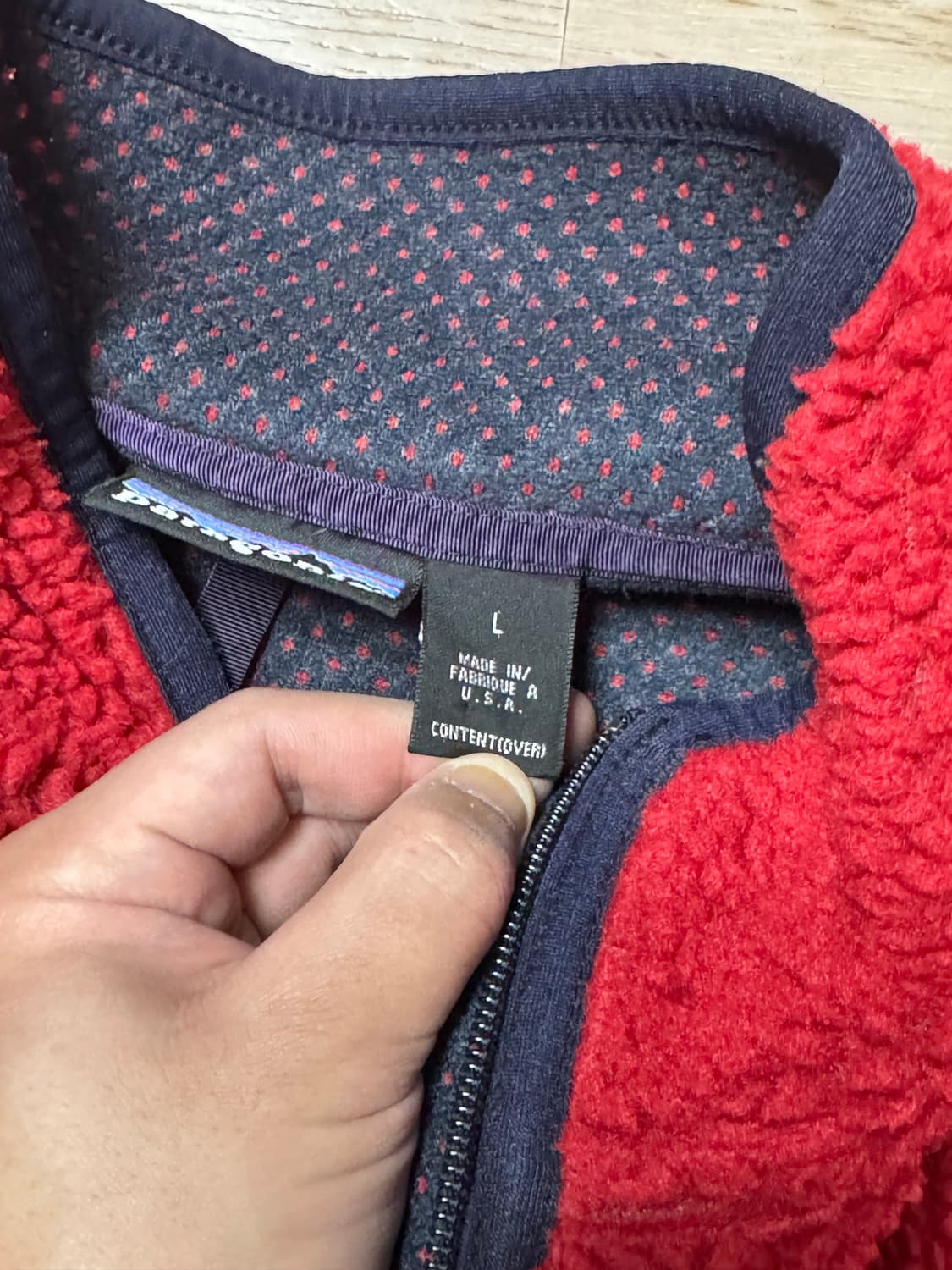 L) 파타고니아 딥파일 플리스 자켓 레드 90s 상품이미지3