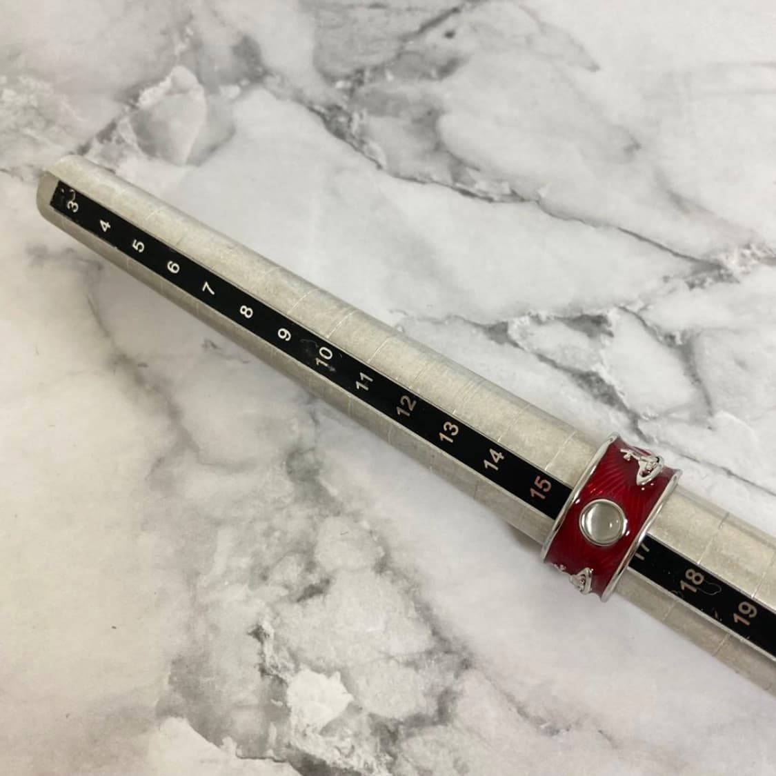 비비안웨스트우드 아카이브 레드 원석 orb링 반지 상품이미지4