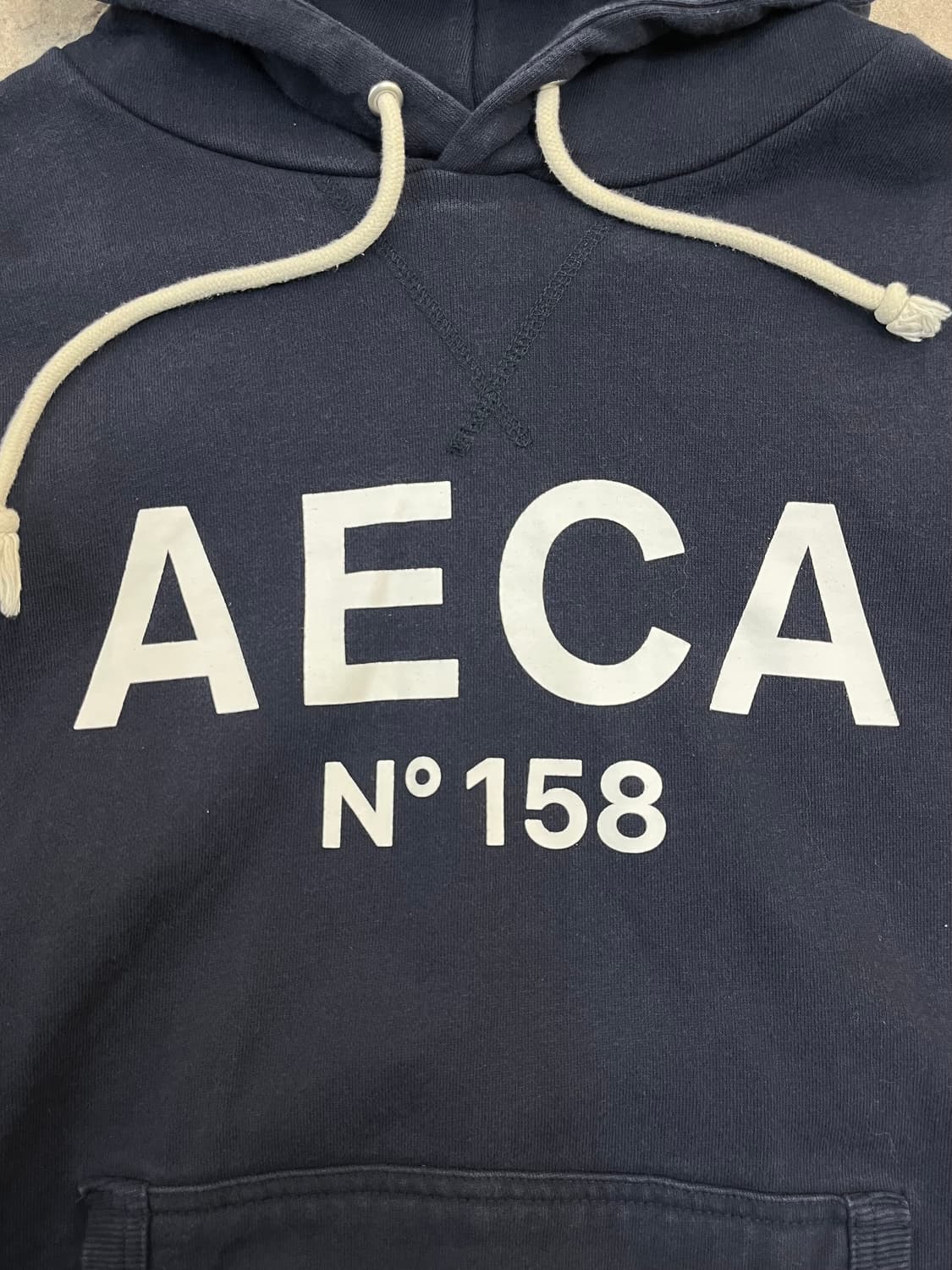 에이카화이트 AECA 빅로고 후드티 네이비 L #csz3321 상품이미지5