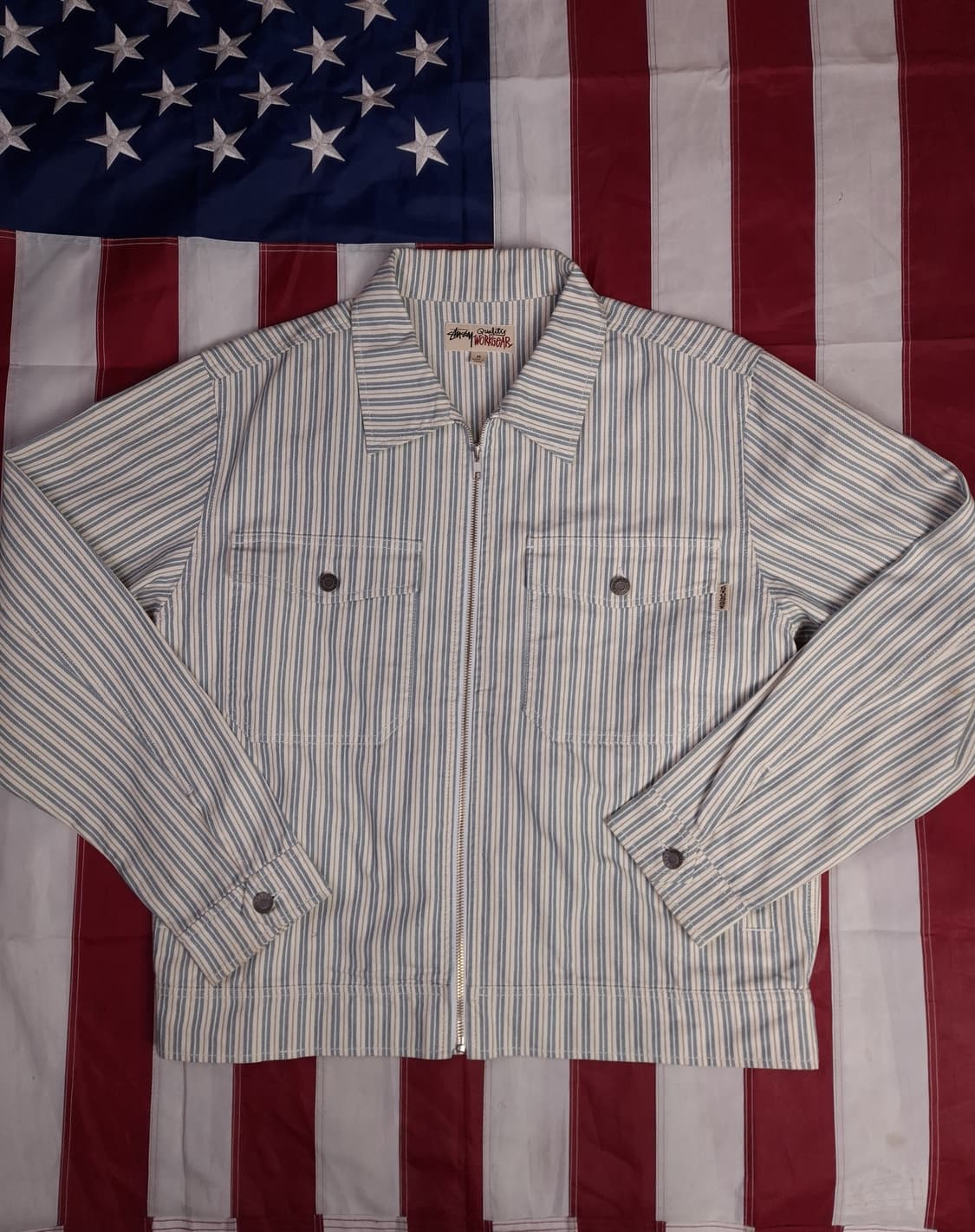 오리지날 스투시 스트라이프 개러지 자켓 상품이미지1