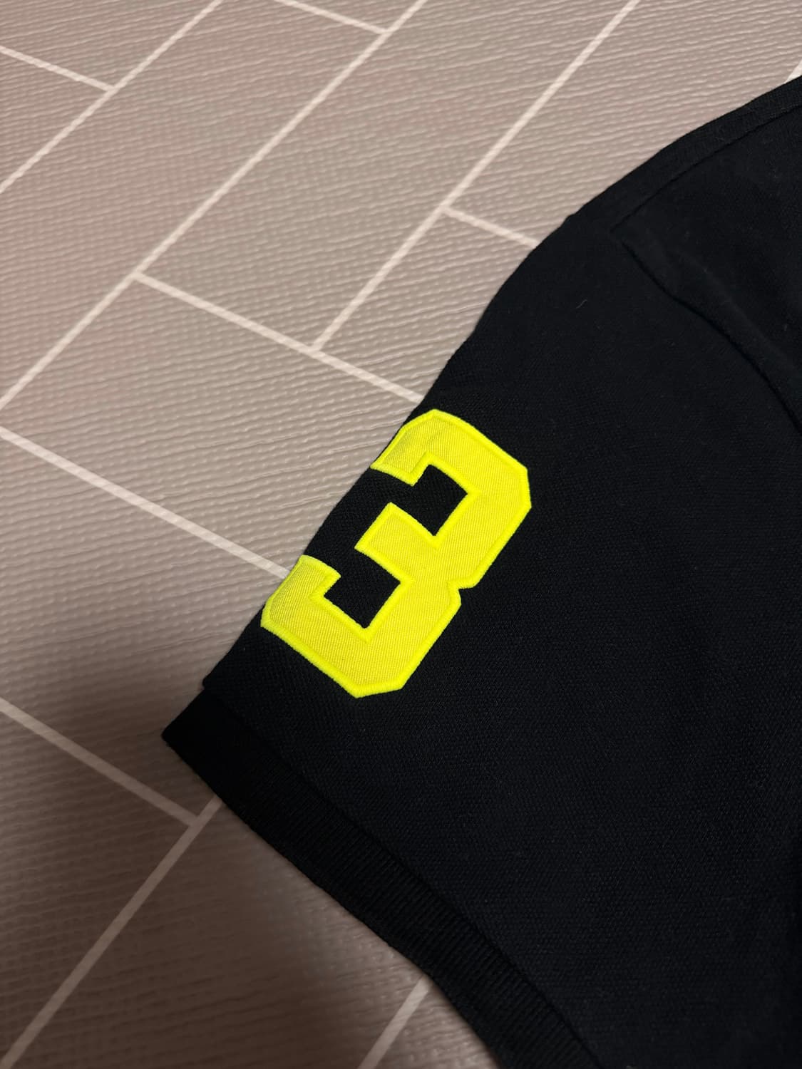 폴로 빅포니 성조기 반팔 럭비티 블랙 상품이미지3