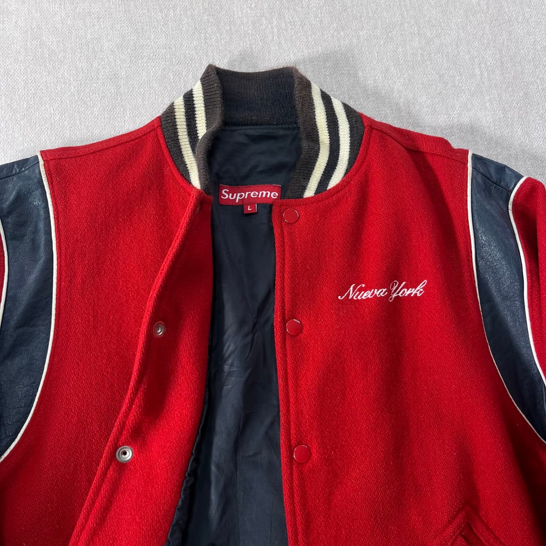 100 슈프림 02s 뉴욕 울 바시티 자켓 상품이미지3