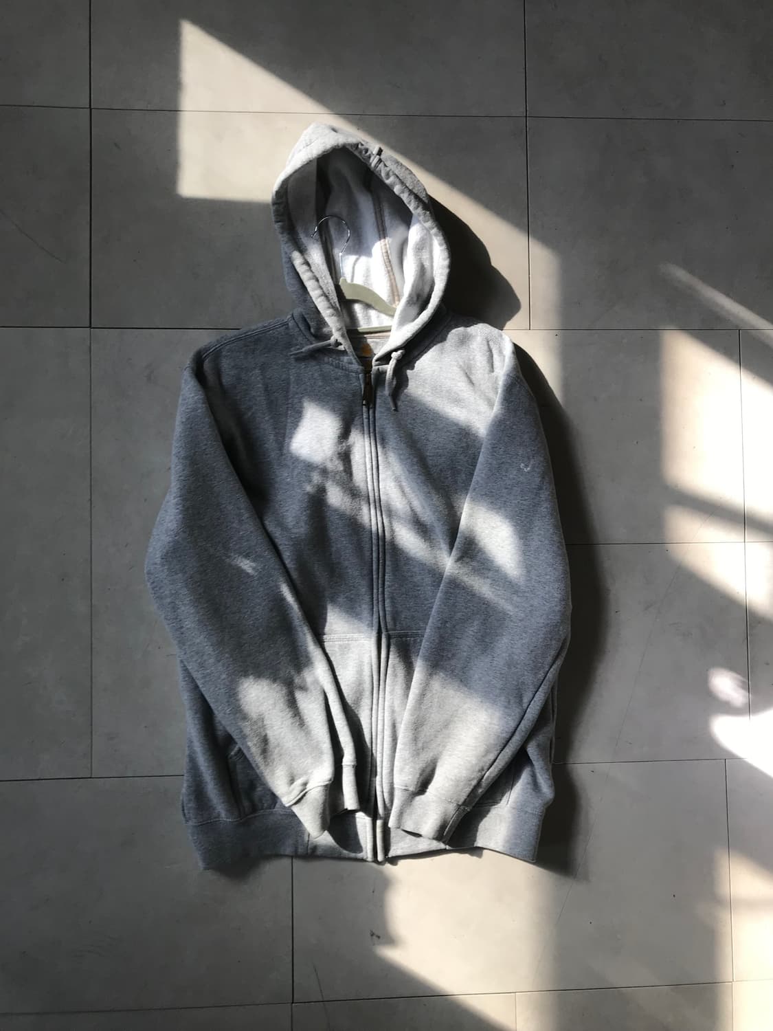 칼하트 그레이 오버핏 후드집업 상품이미지6