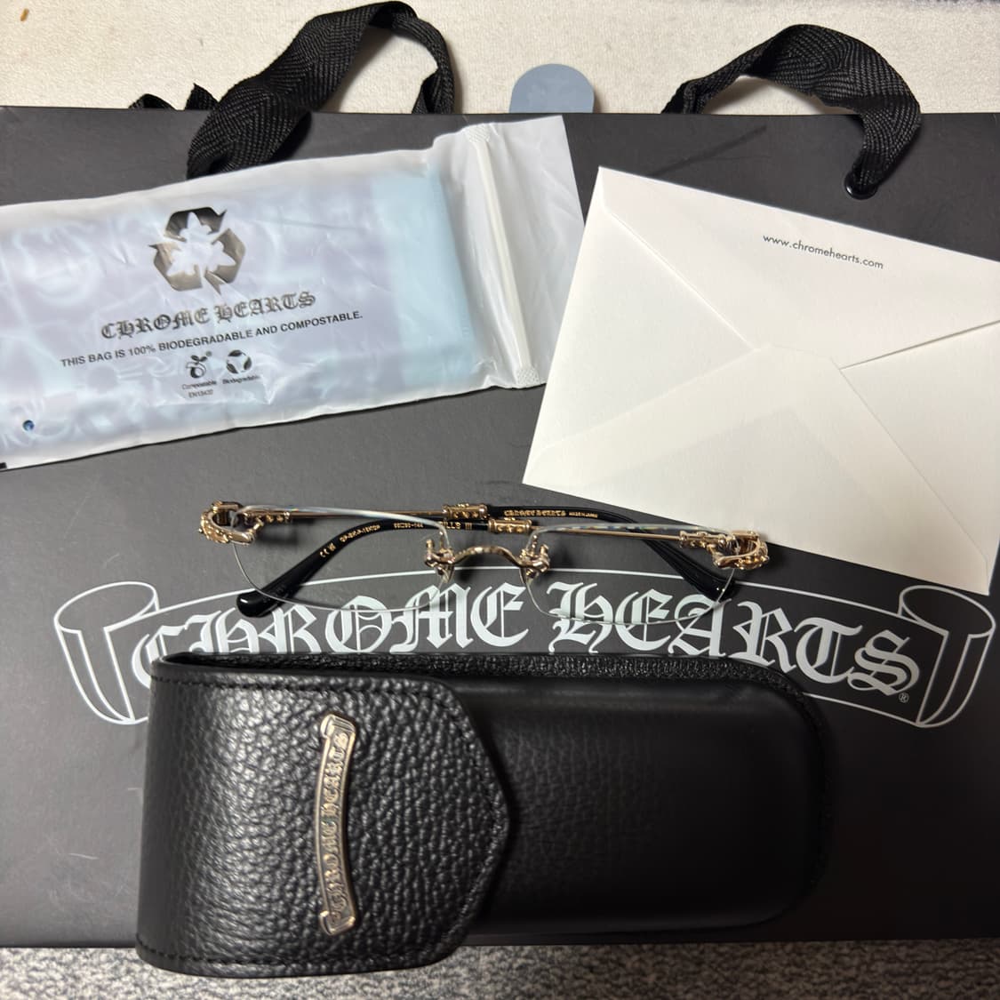 Chrome Hearts 크롬하츠 PILLS 3 18K 도금 안경 새상품 상품이미지3