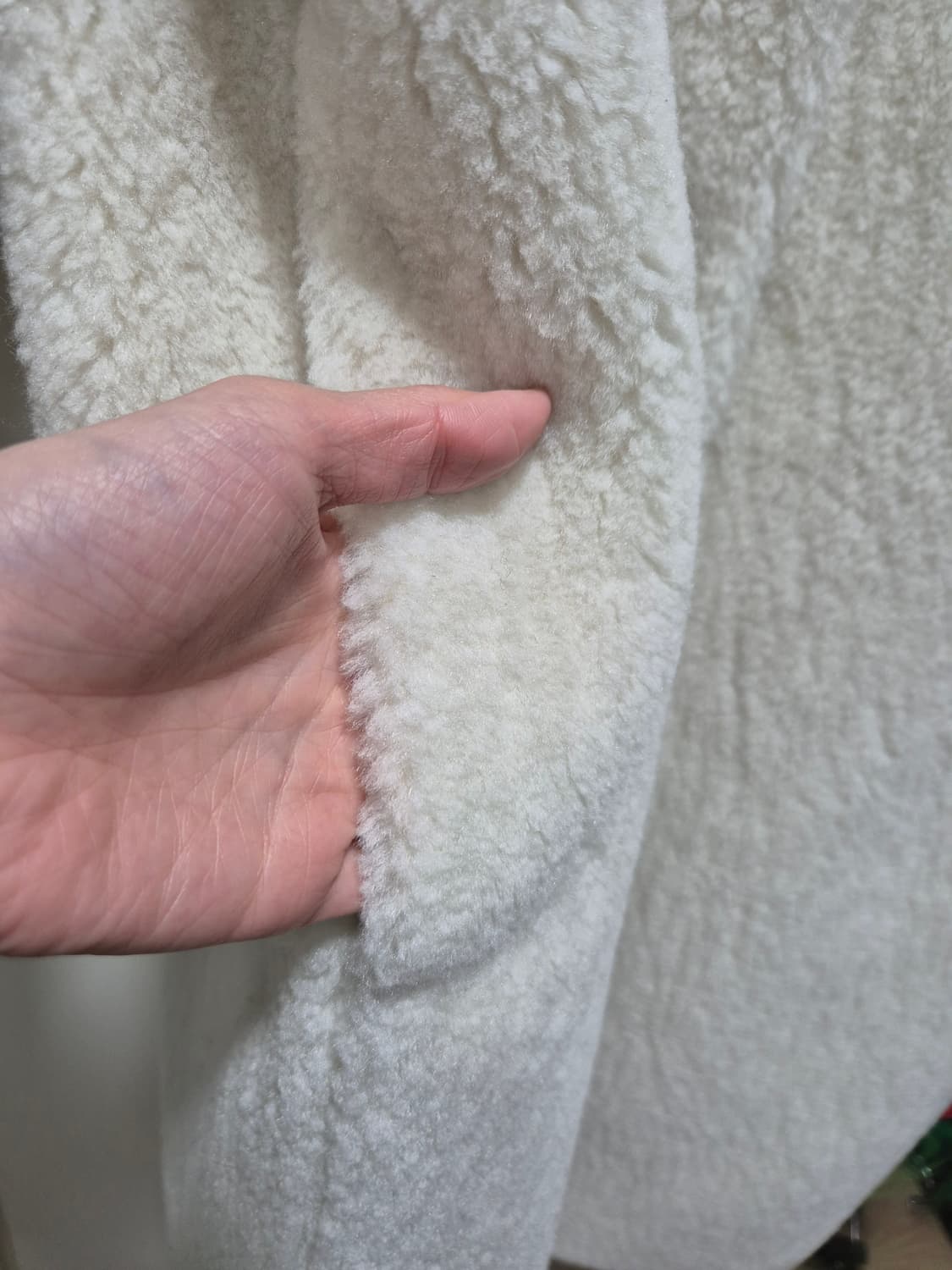 (새상품)itov 아이토브 퍼 카라 코트 아이보리 상품이미지3