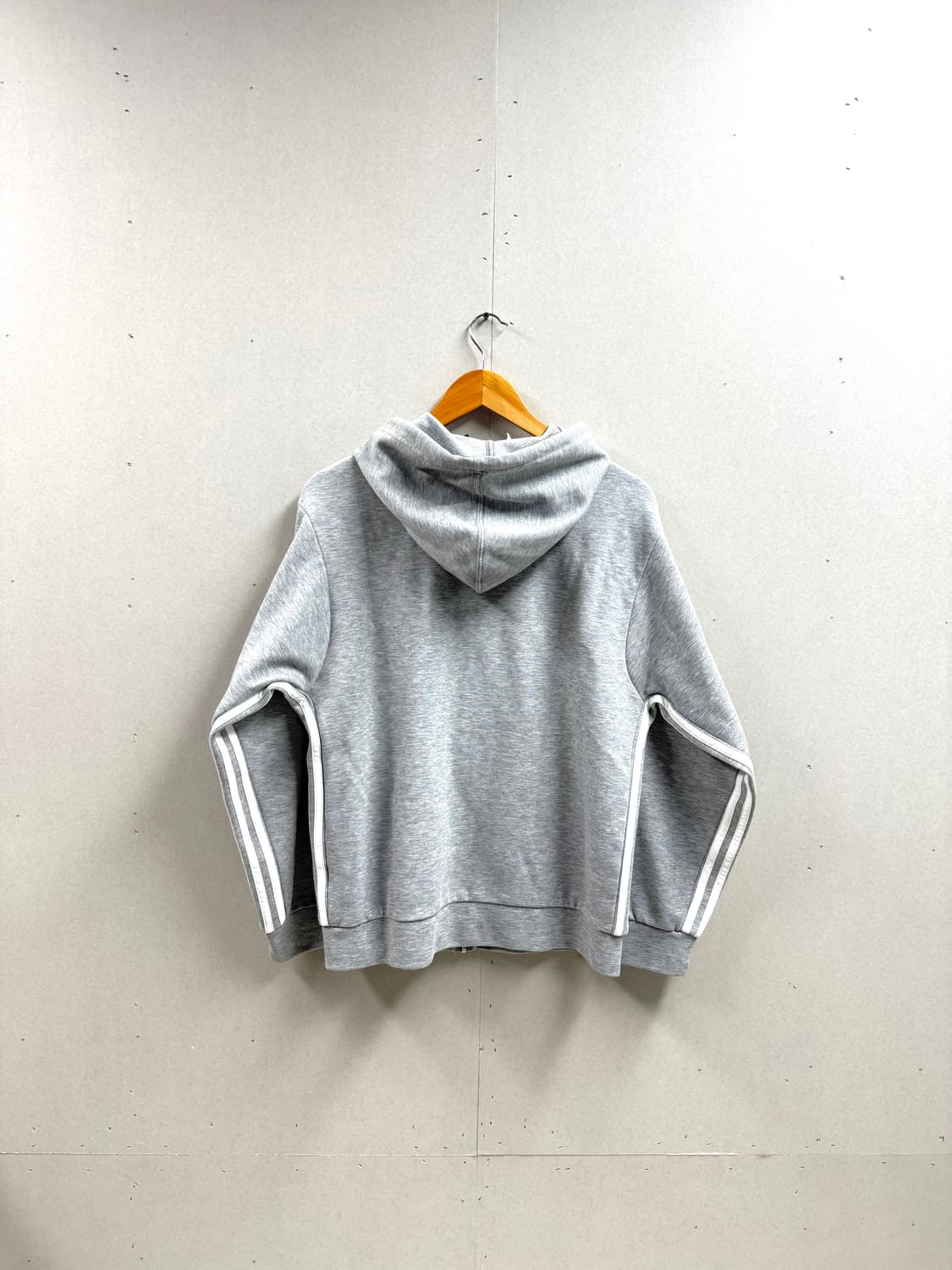 남성 95-100 / 아디다스 삼선 후드집업 그레이 상품이미지7