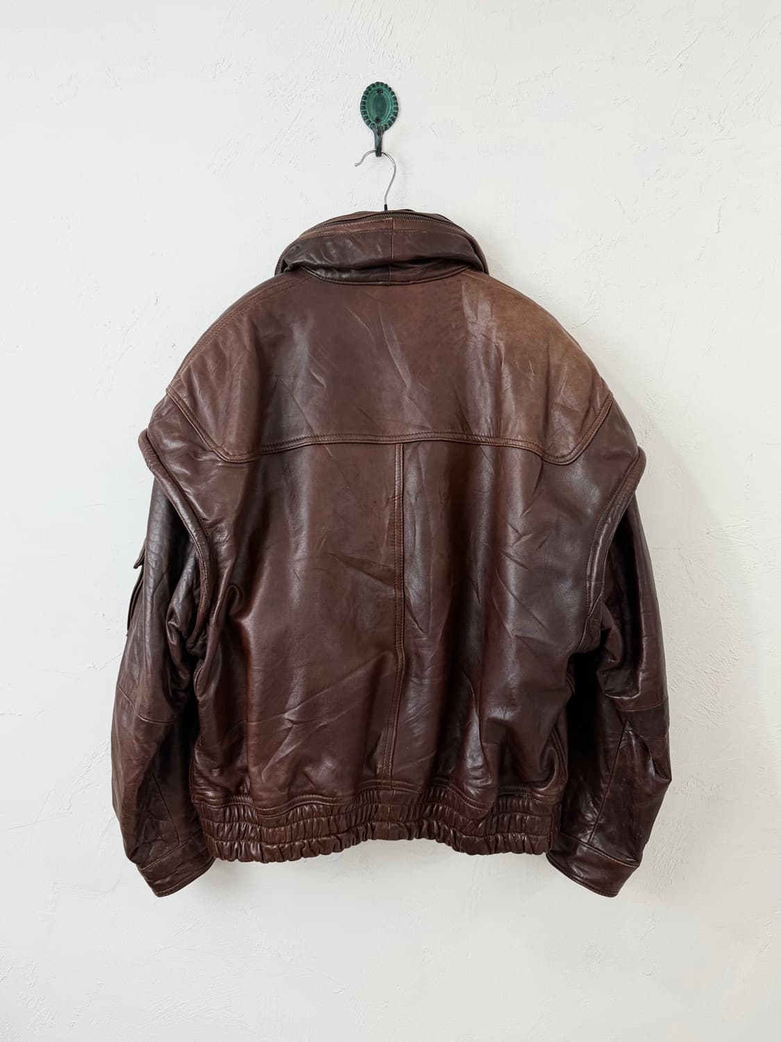 80s 이태리 카고 레더 봄버 자켓 상품이미지6