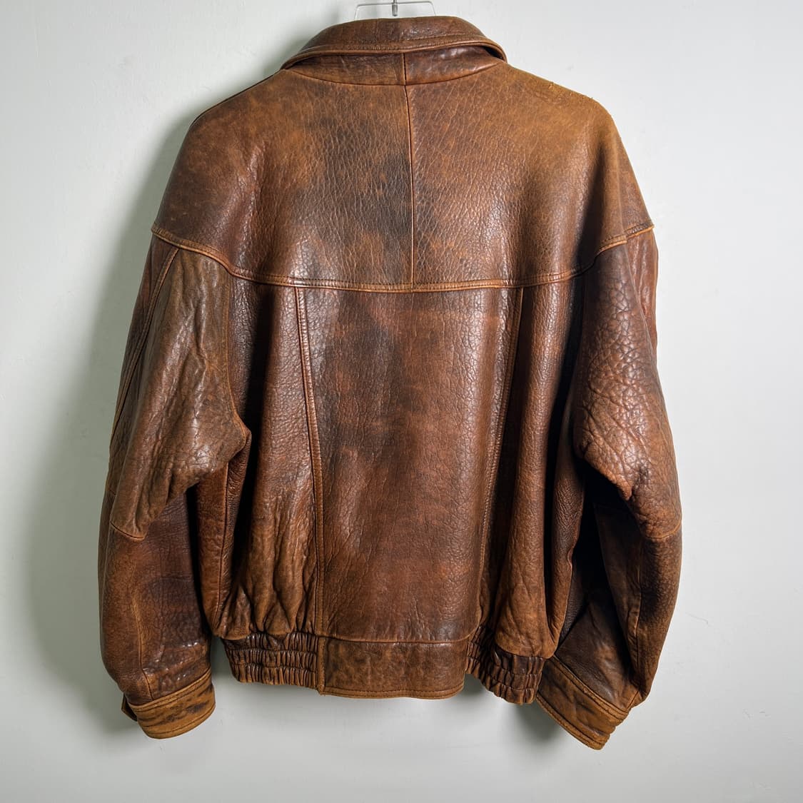 VTG 빈티지 브라운 G-1 양가죽 플라이트 자켓 M 상품이미지6