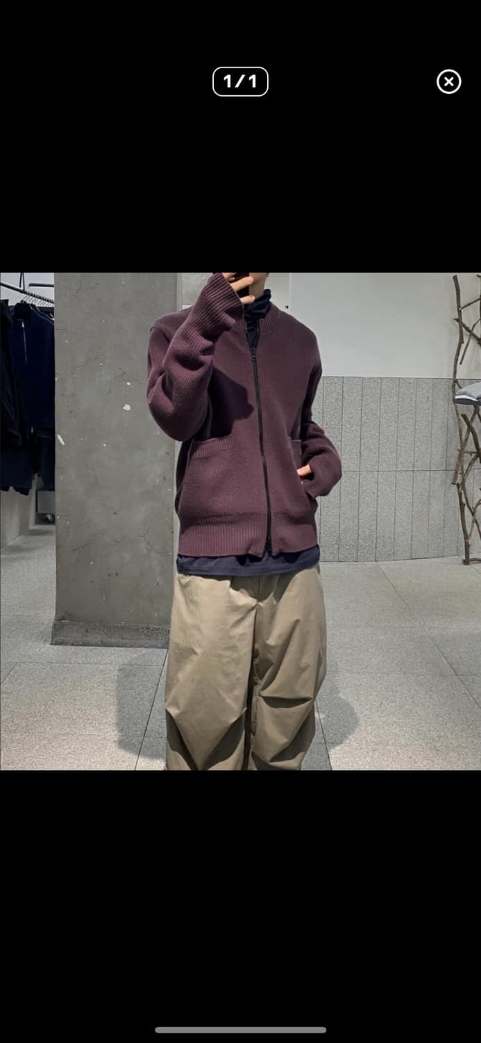 [3] 해칭룸 밀 가디건 플럼 상품이미지1