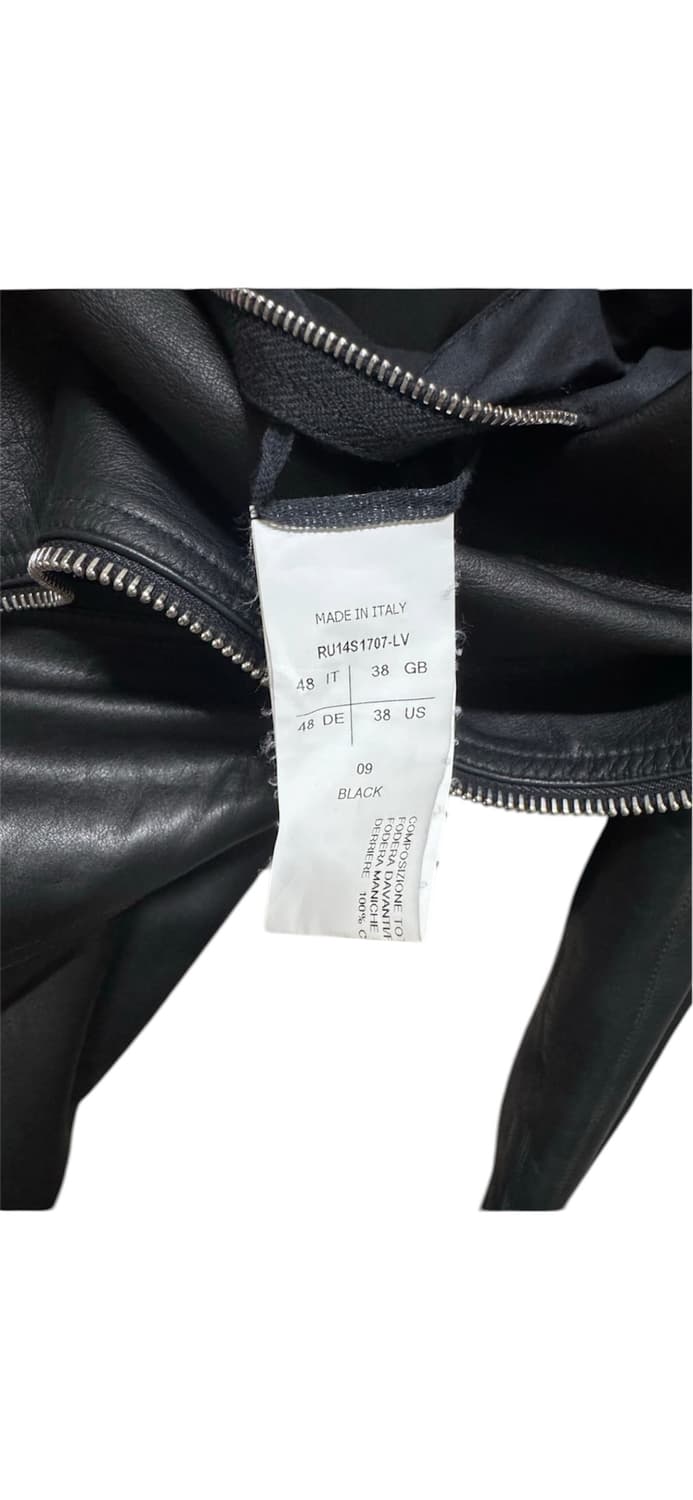 [정품] 14ss 릭오웬스 비셔스 크루넥 레더 자켓 50사이즈 상품이미지4