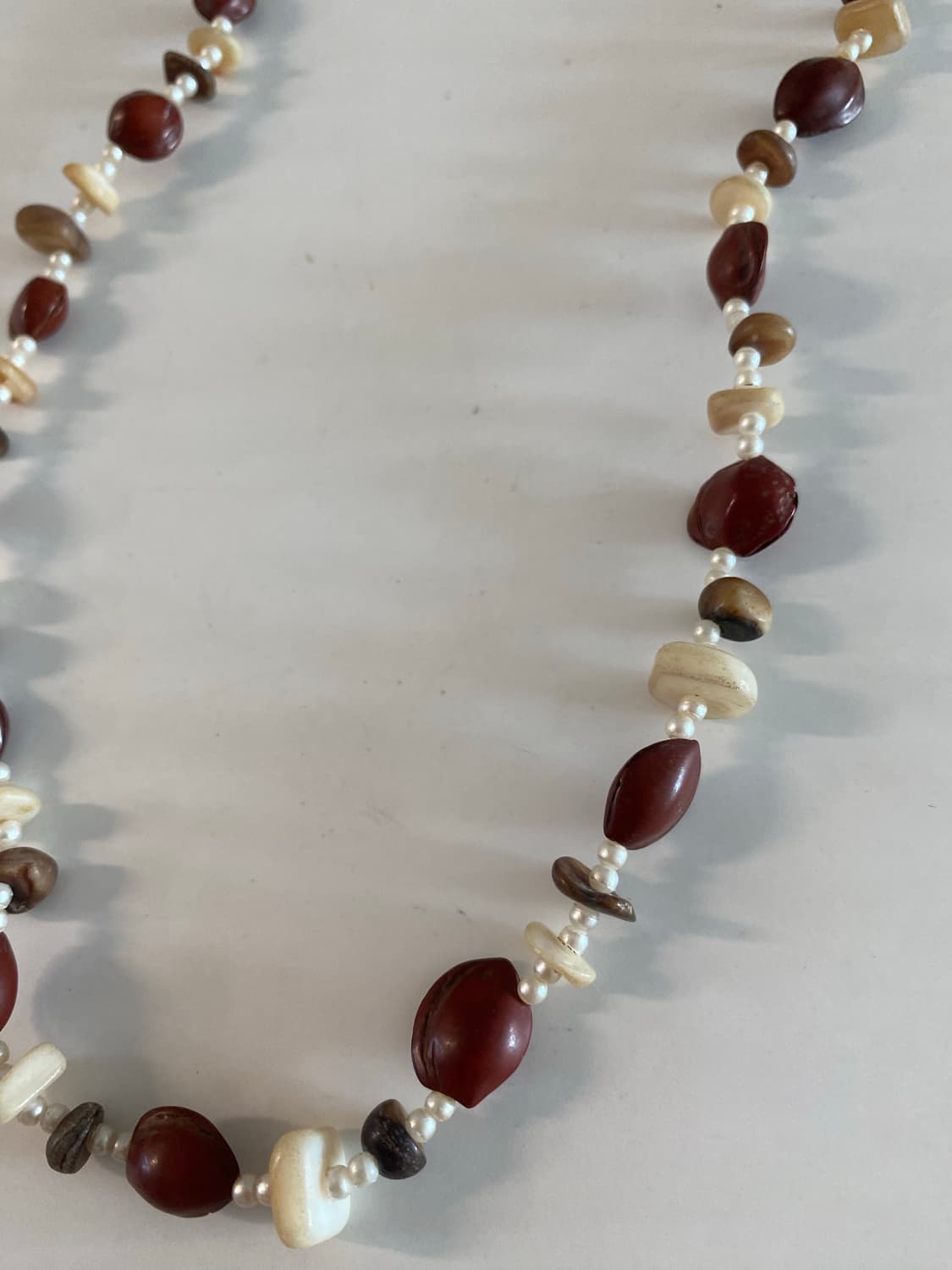 천연 씨앗 비즈 목걸이 롱 네크레스 빈티지 상품이미지3