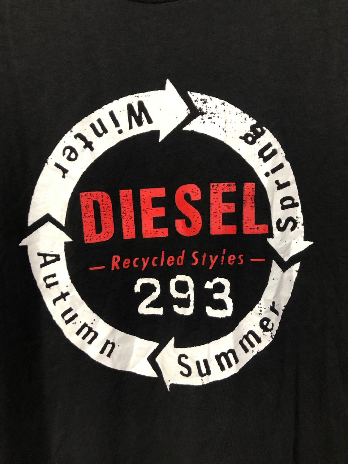 DIESEL 디젤 프린팅 반팔티셔츠 XL _ 블랙 상품이미지2