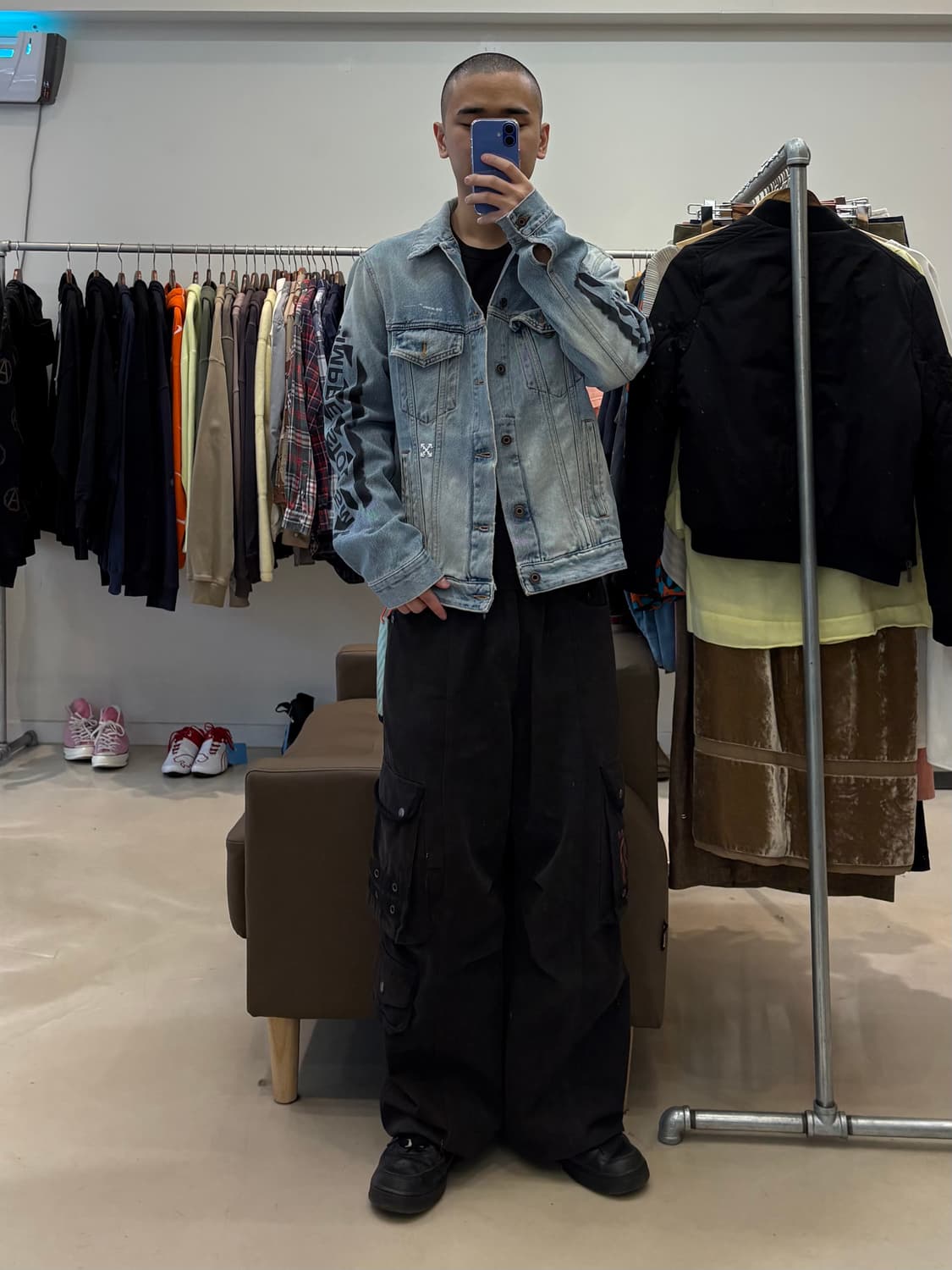 오프화이트 임프레셔니즘 데님 자켓  상품이미지6