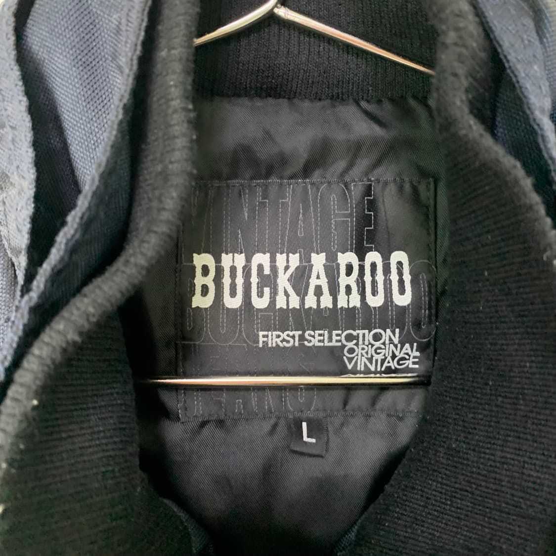 버커루 Buckaroo 빈티지 하이넥 카고 봄버 자켓 블루블랙 100 L 상품이미지2
