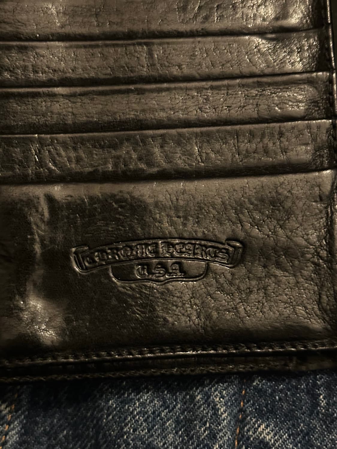 크롬하츠 웨이브 크로스 레더 장지갑 상품이미지5