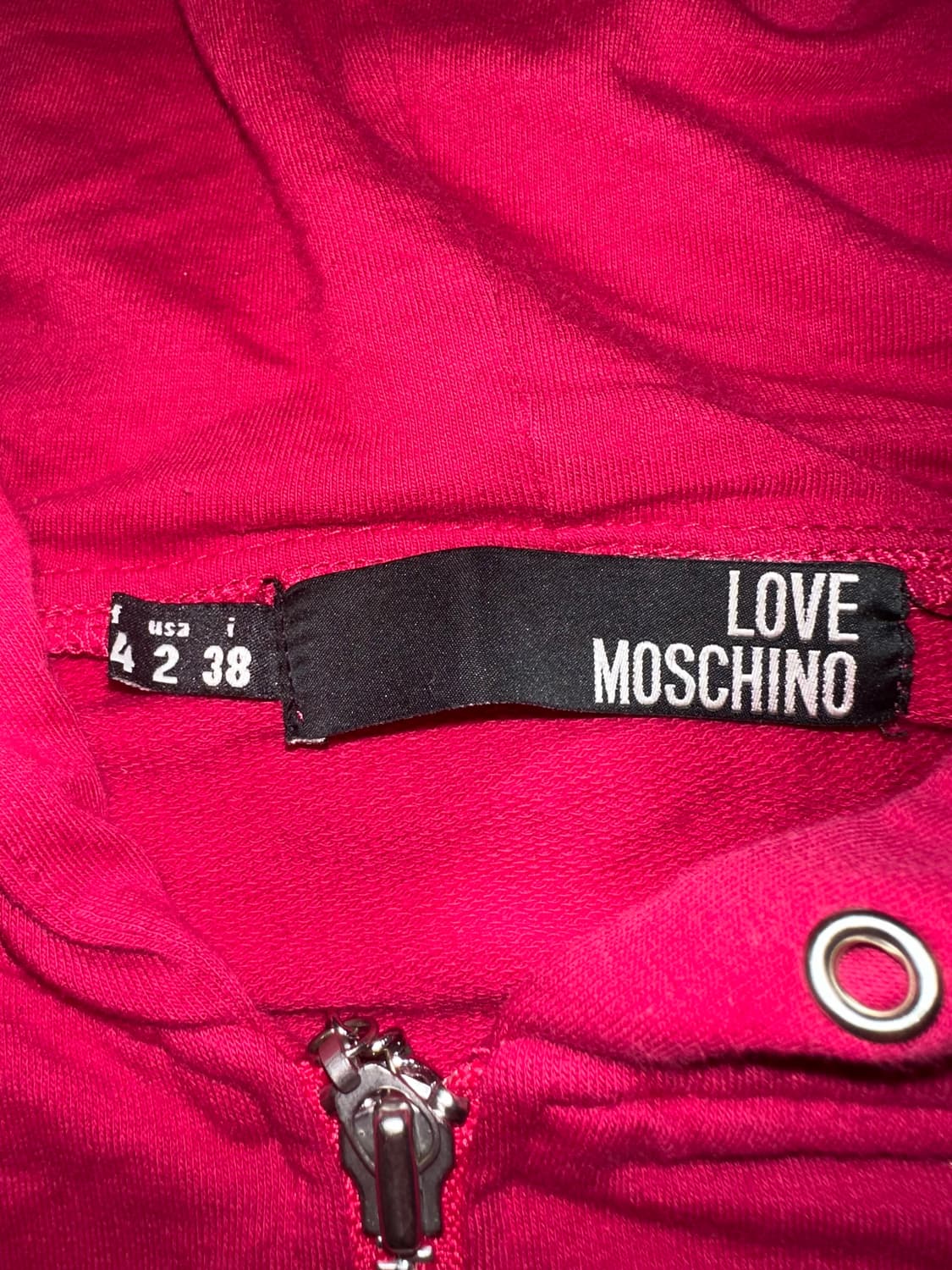 러브 모스키노 후드집업 핑크 상품이미지2