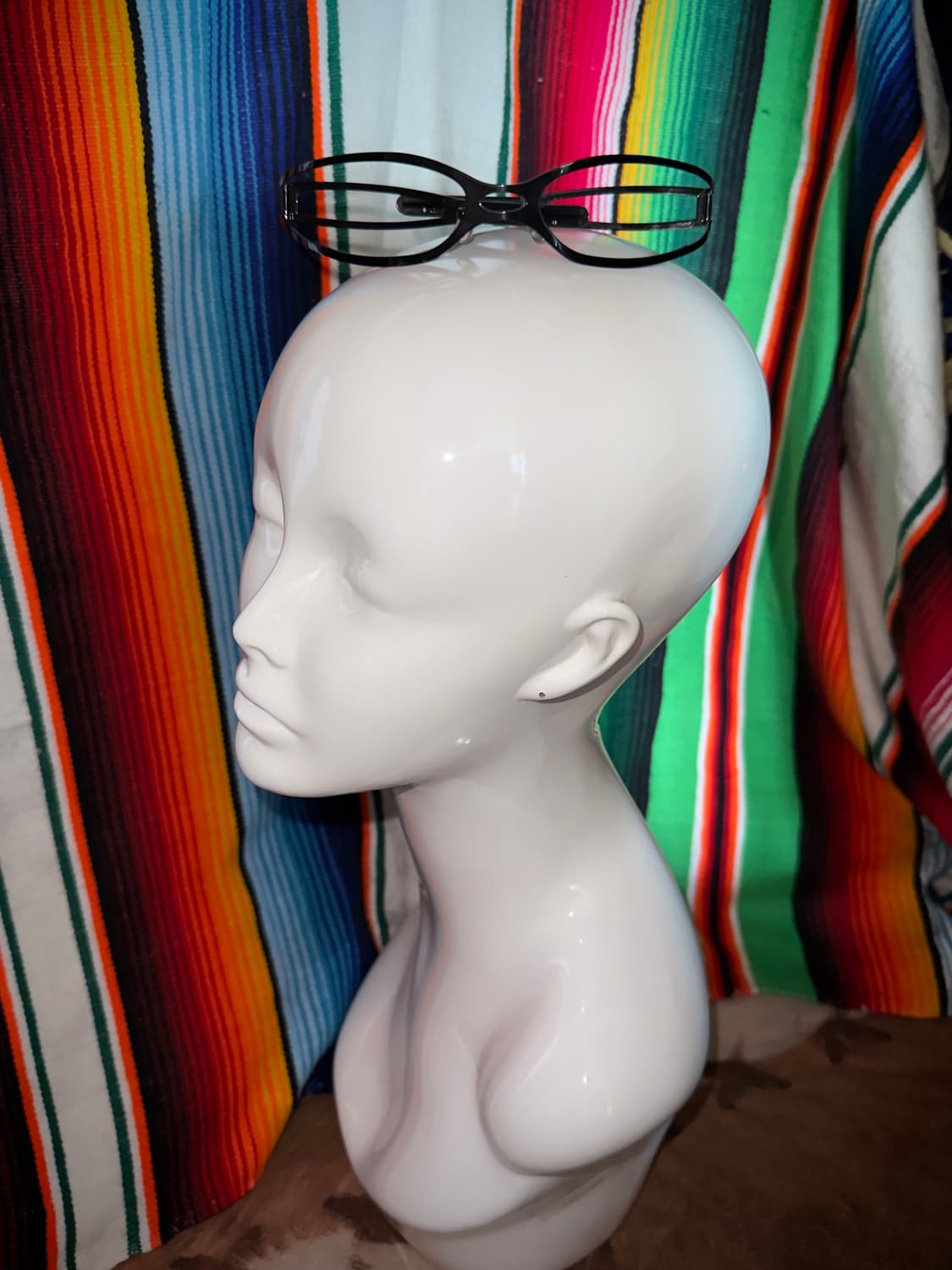 Black two oval frame curved Glasses 상품이미지10