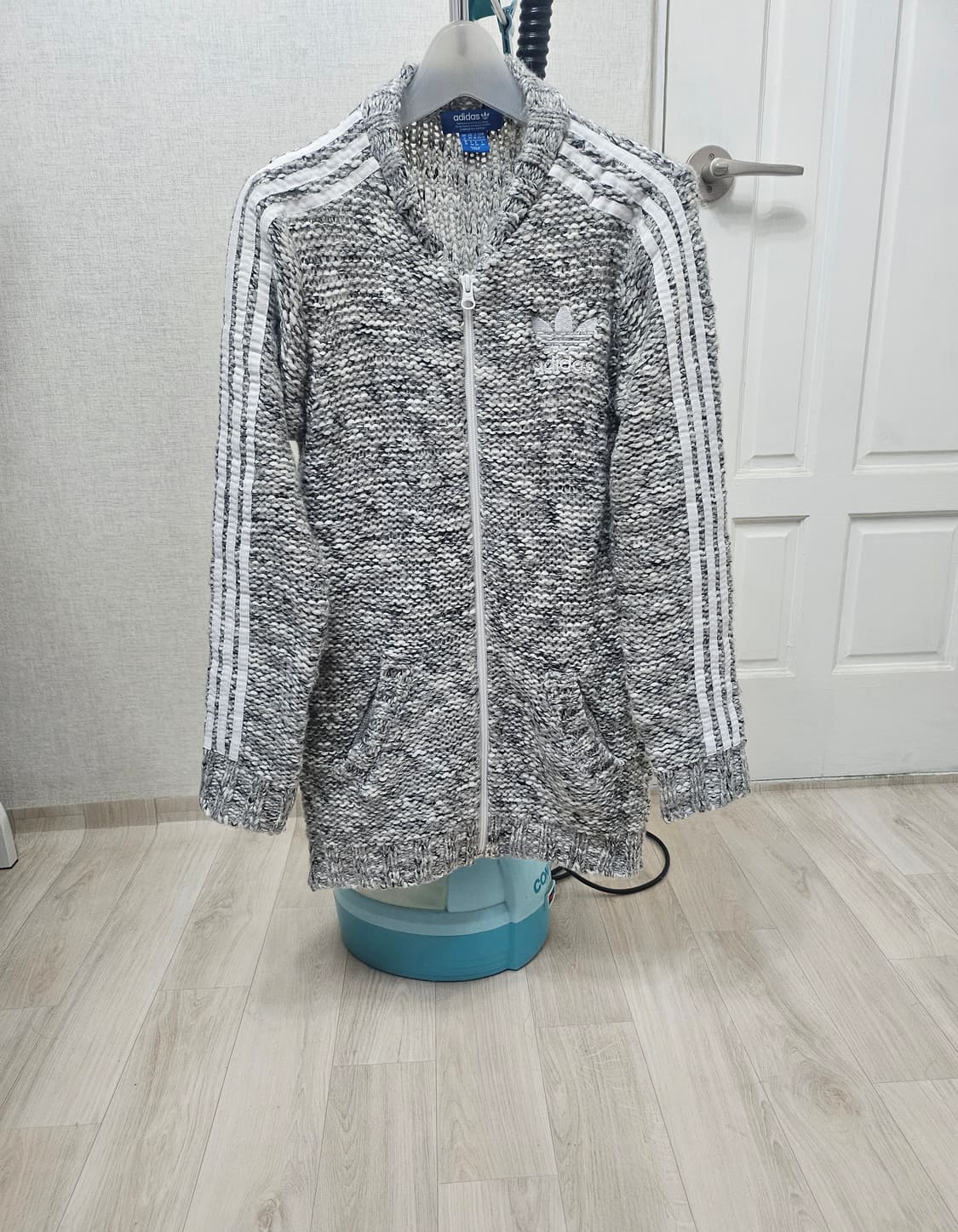 (90)S☆우주매물☆아디다스 파이어버드 니트스웨터[회색그레이] 트랙탑져지 상품이미지1