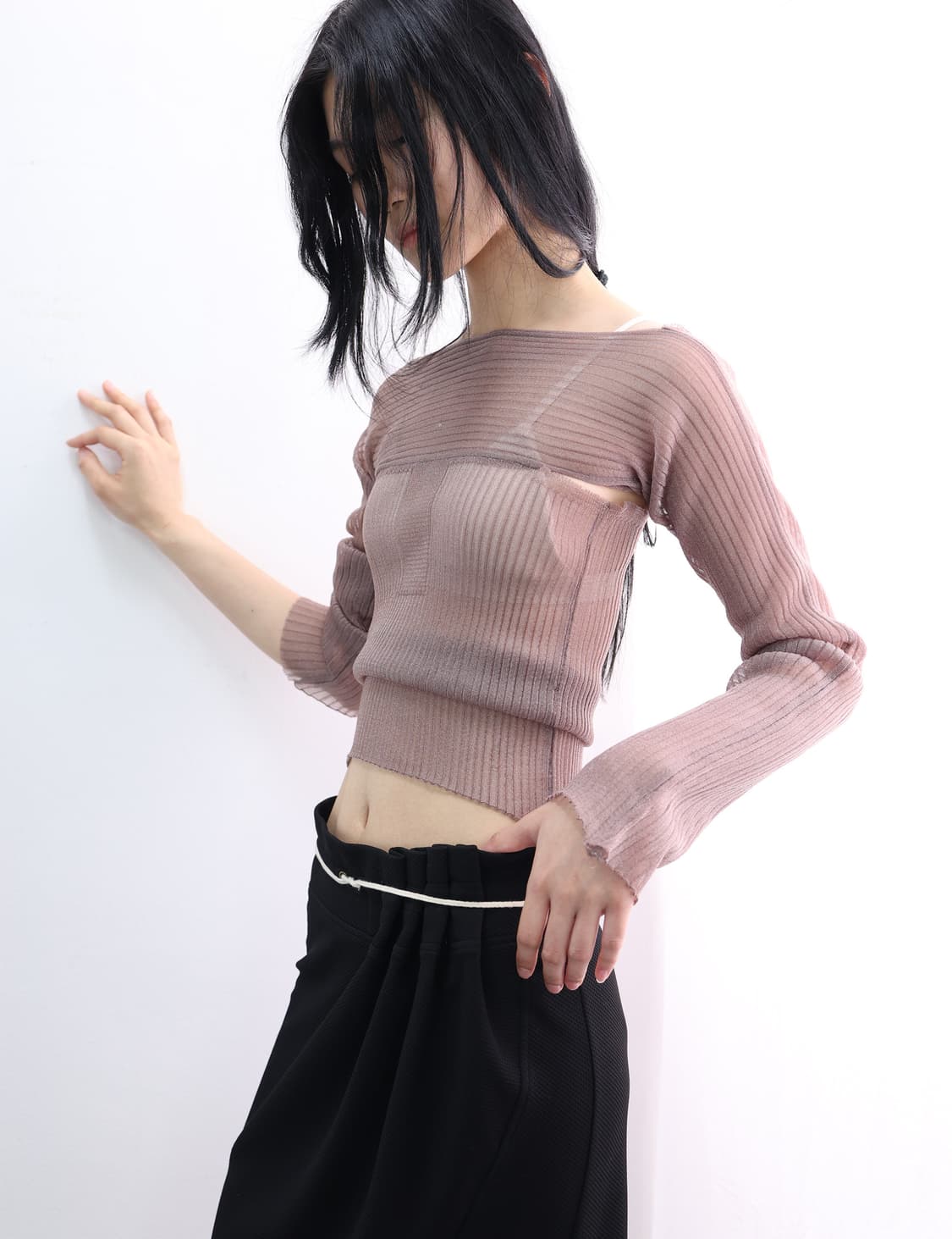 울리카상투스 시어 탱크 탑 sheer tank top 상품이미지3
