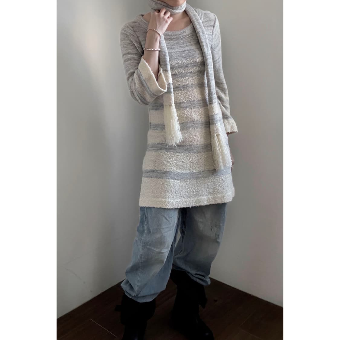 Elle Muffler Dress Set 상품이미지1